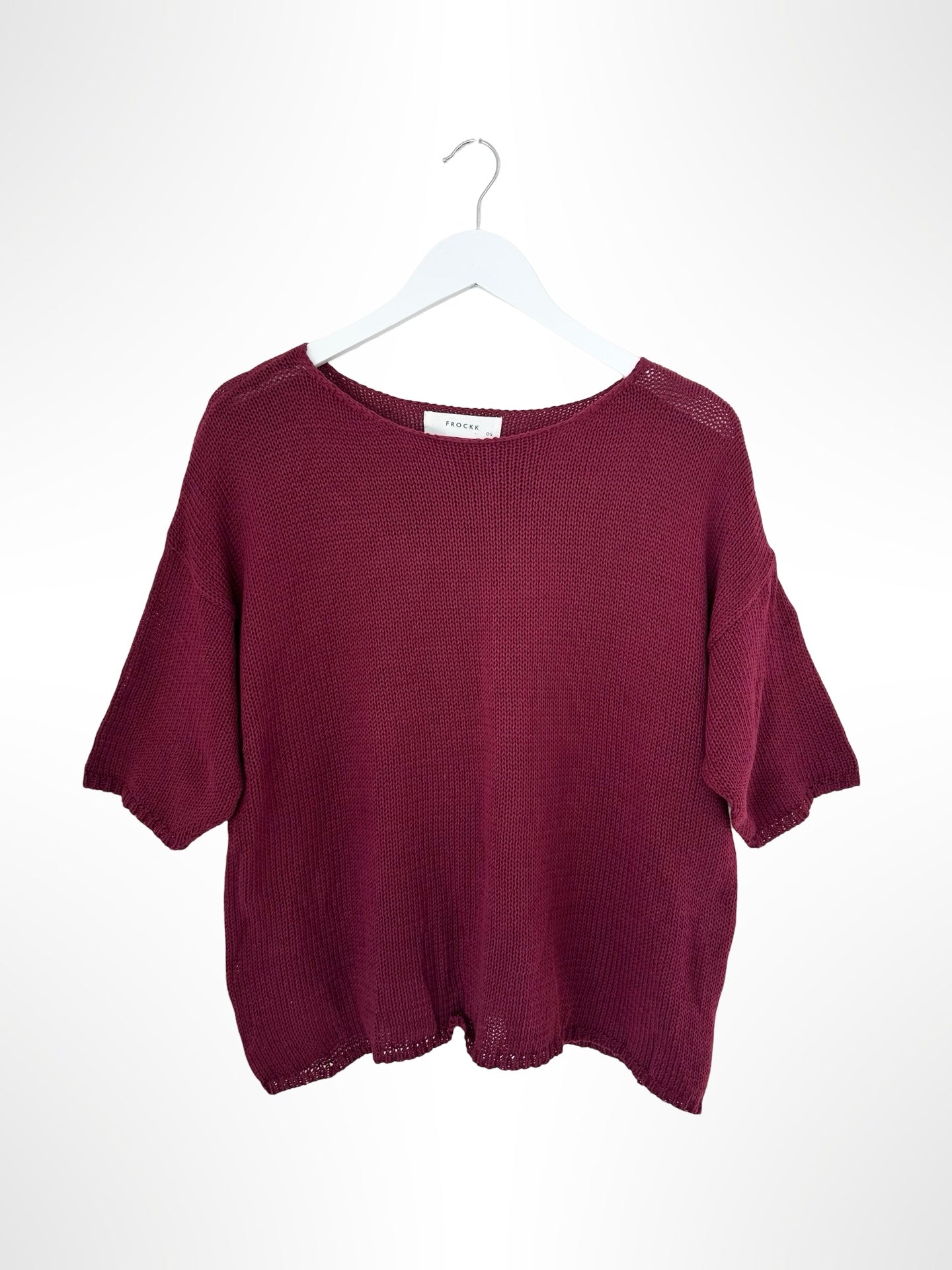 alex top - merlot cotton knit Apparel