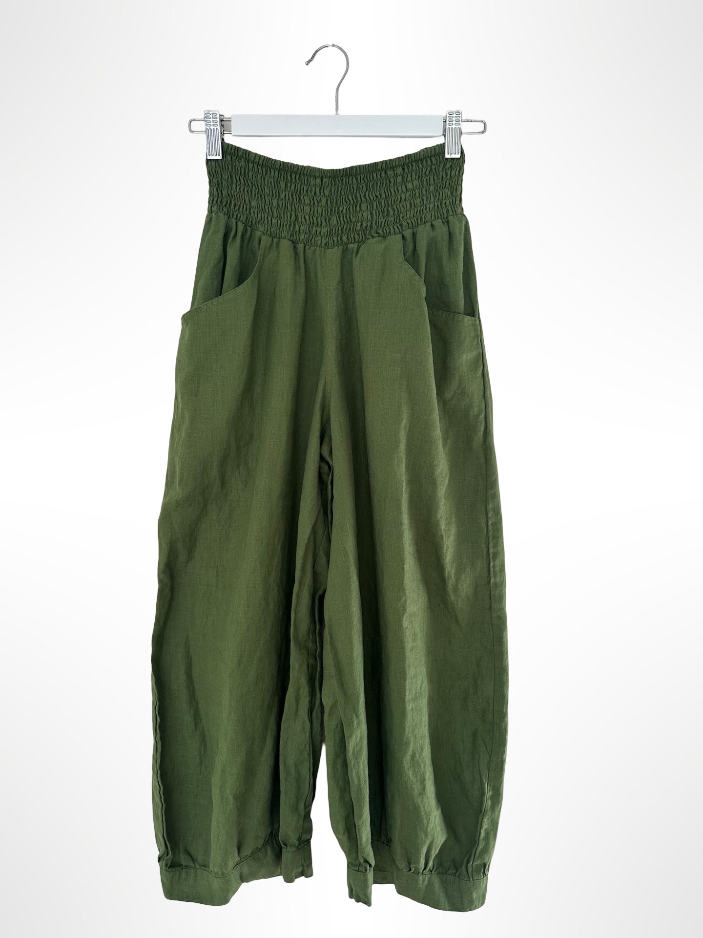 jackie pant - moss linen Apparel