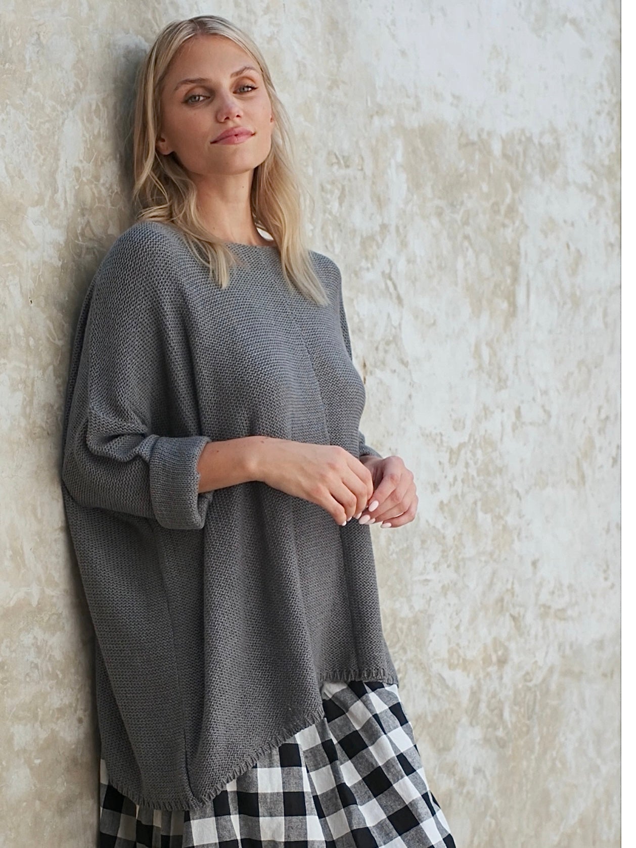 stella jersey-slate grey cotton knit Apparel