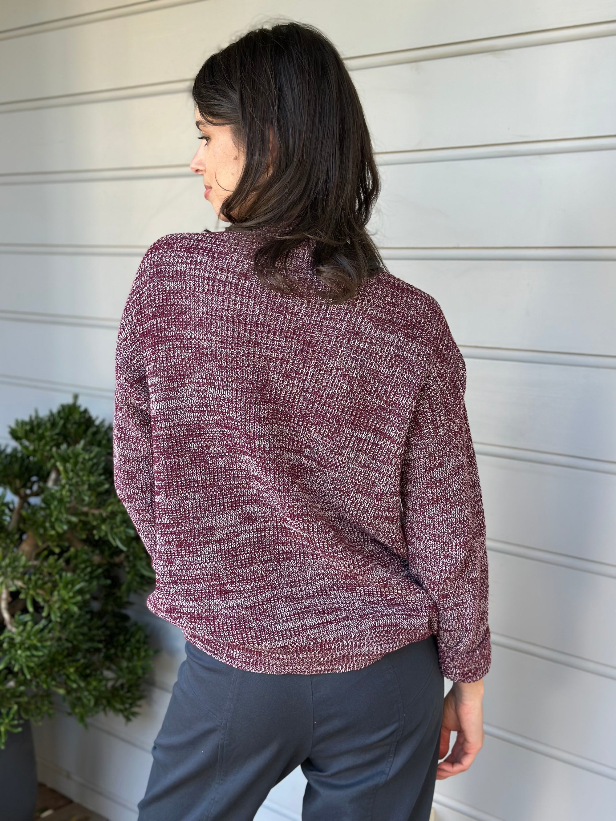 lucas cardi - wine/white blend cotton Apparel