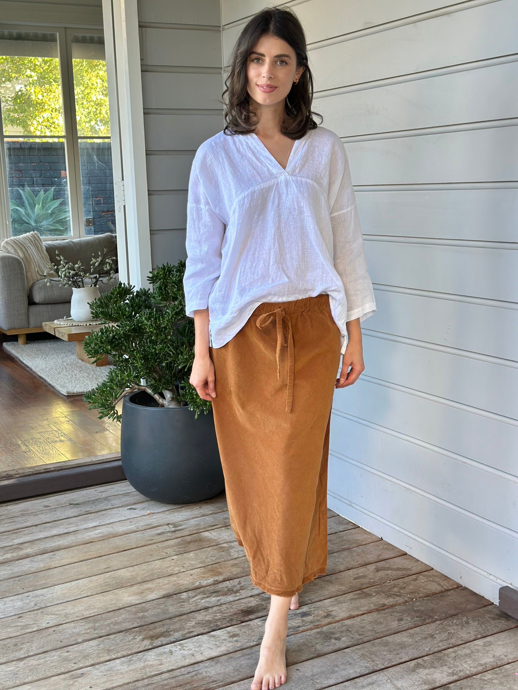 anthea skirt - caramel cord Apparel