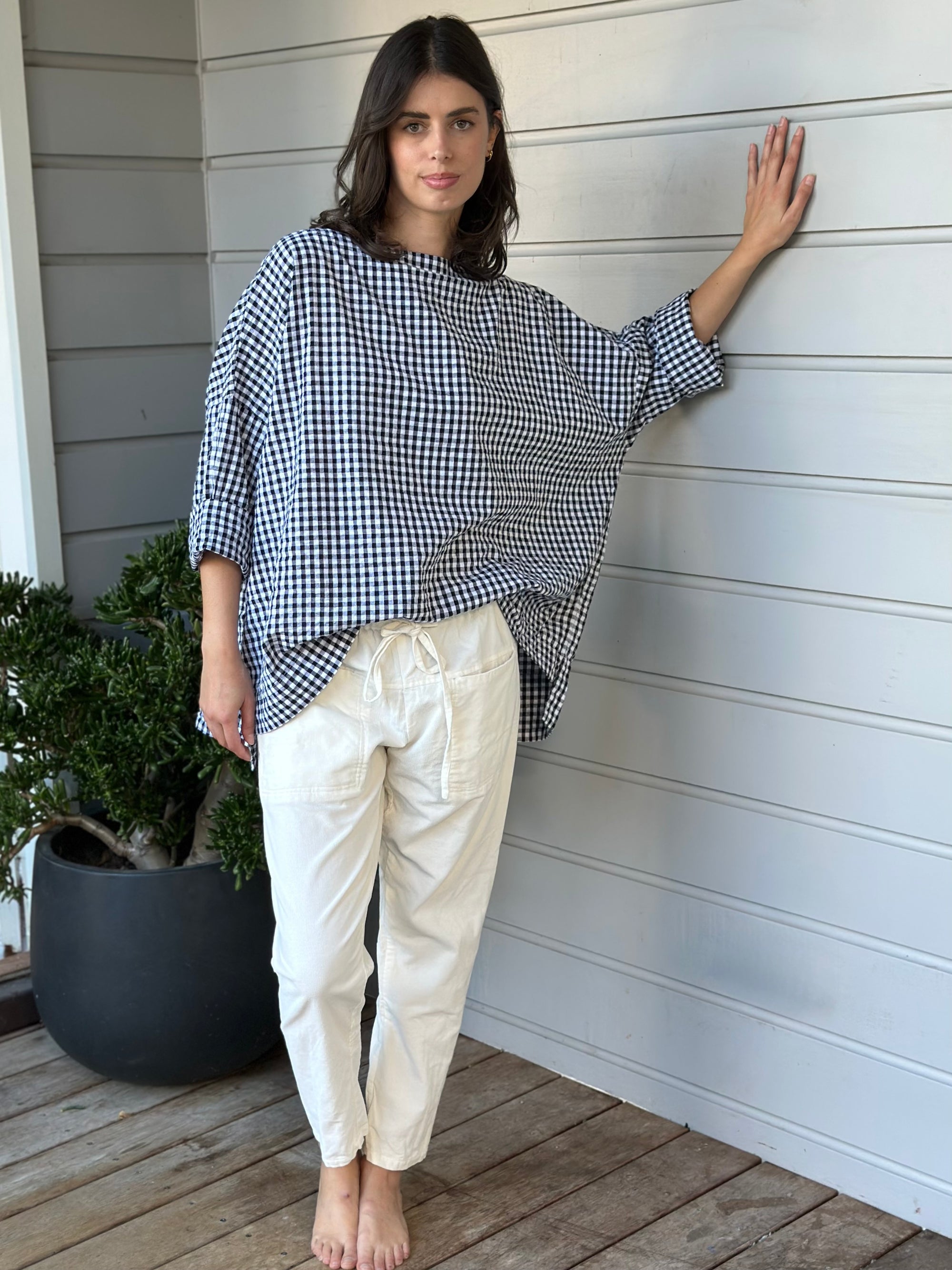 avril top - black /white gingham Apparel