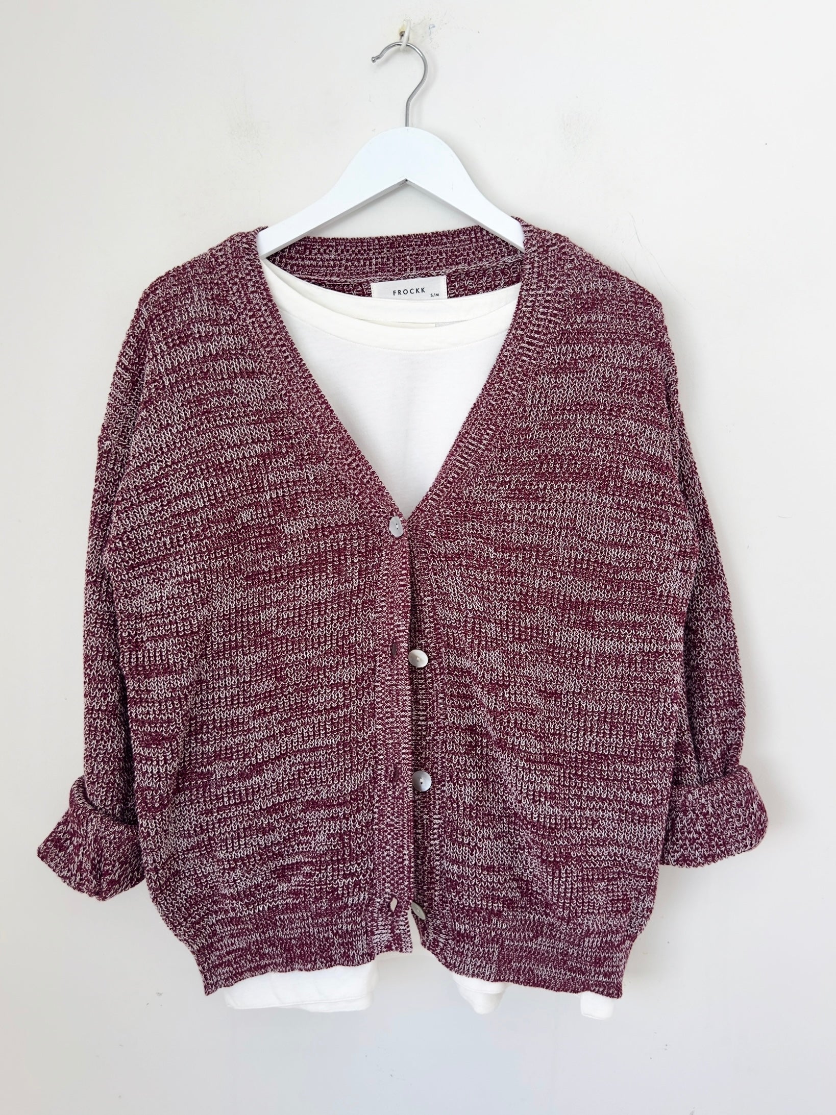 lucas cardi - wine/white blend cotton Apparel