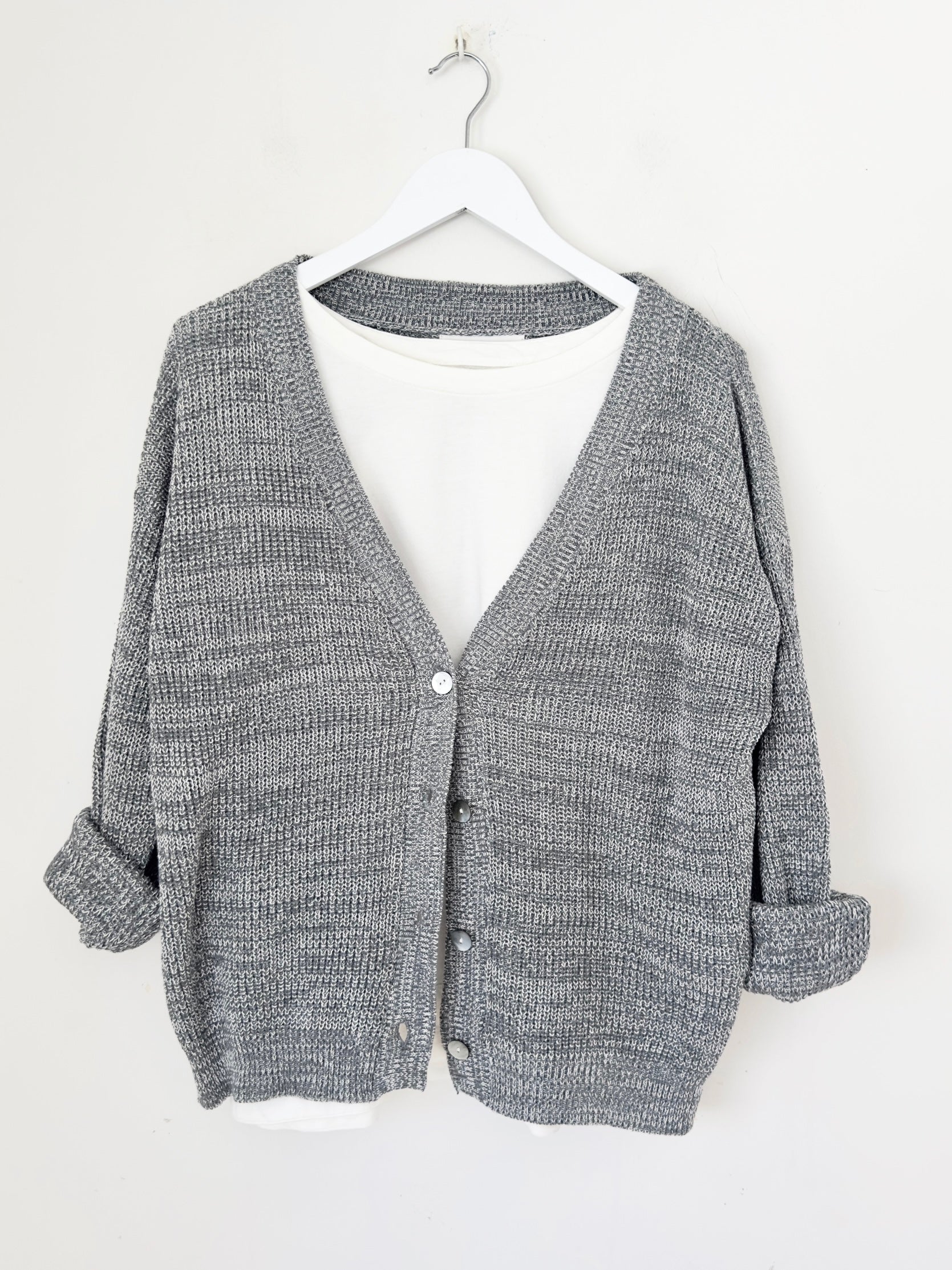 lucas cardi - grey/white mix cotton Apparel