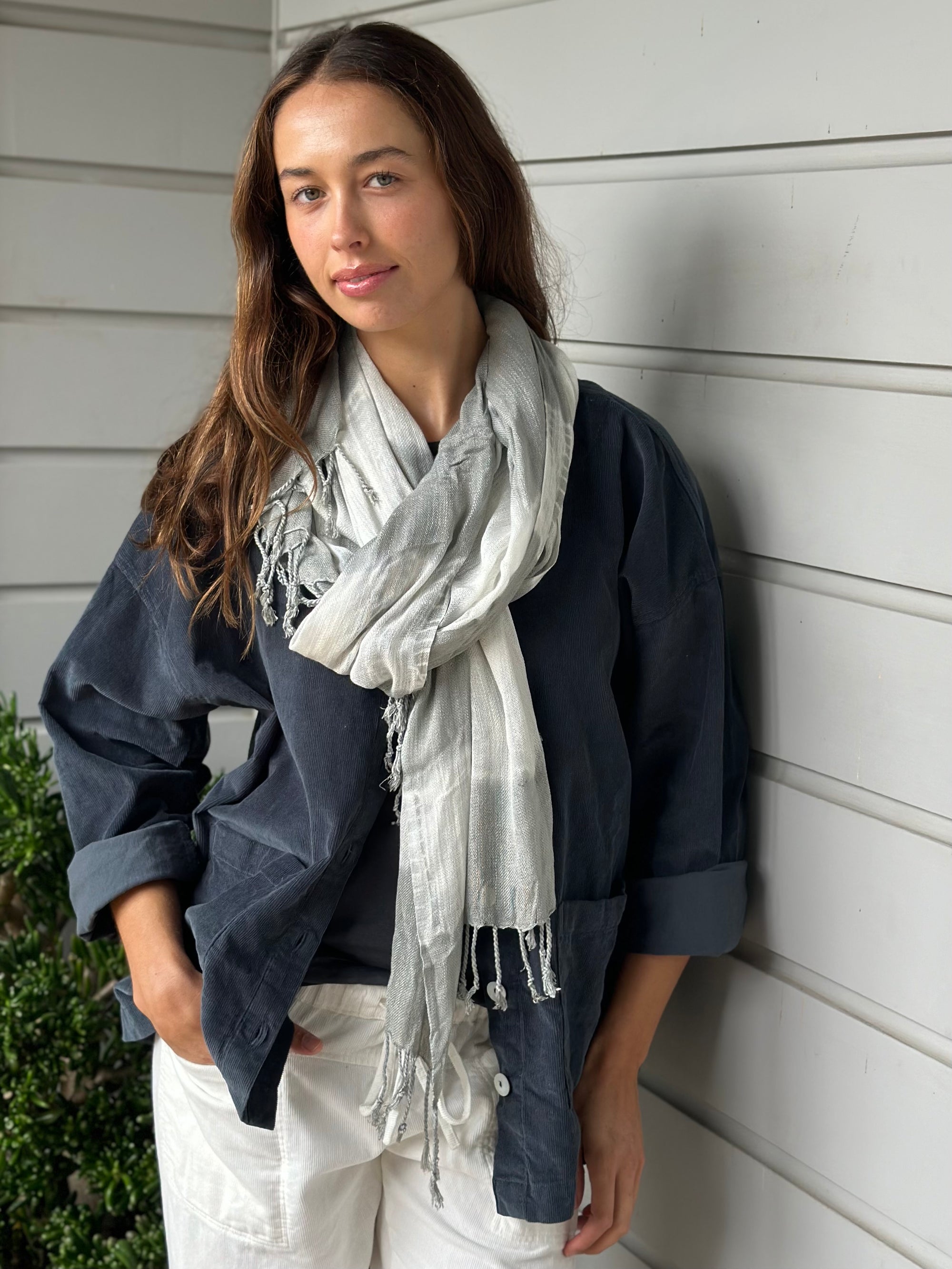 soft neck scarf-soft grey tie dye Apparel
