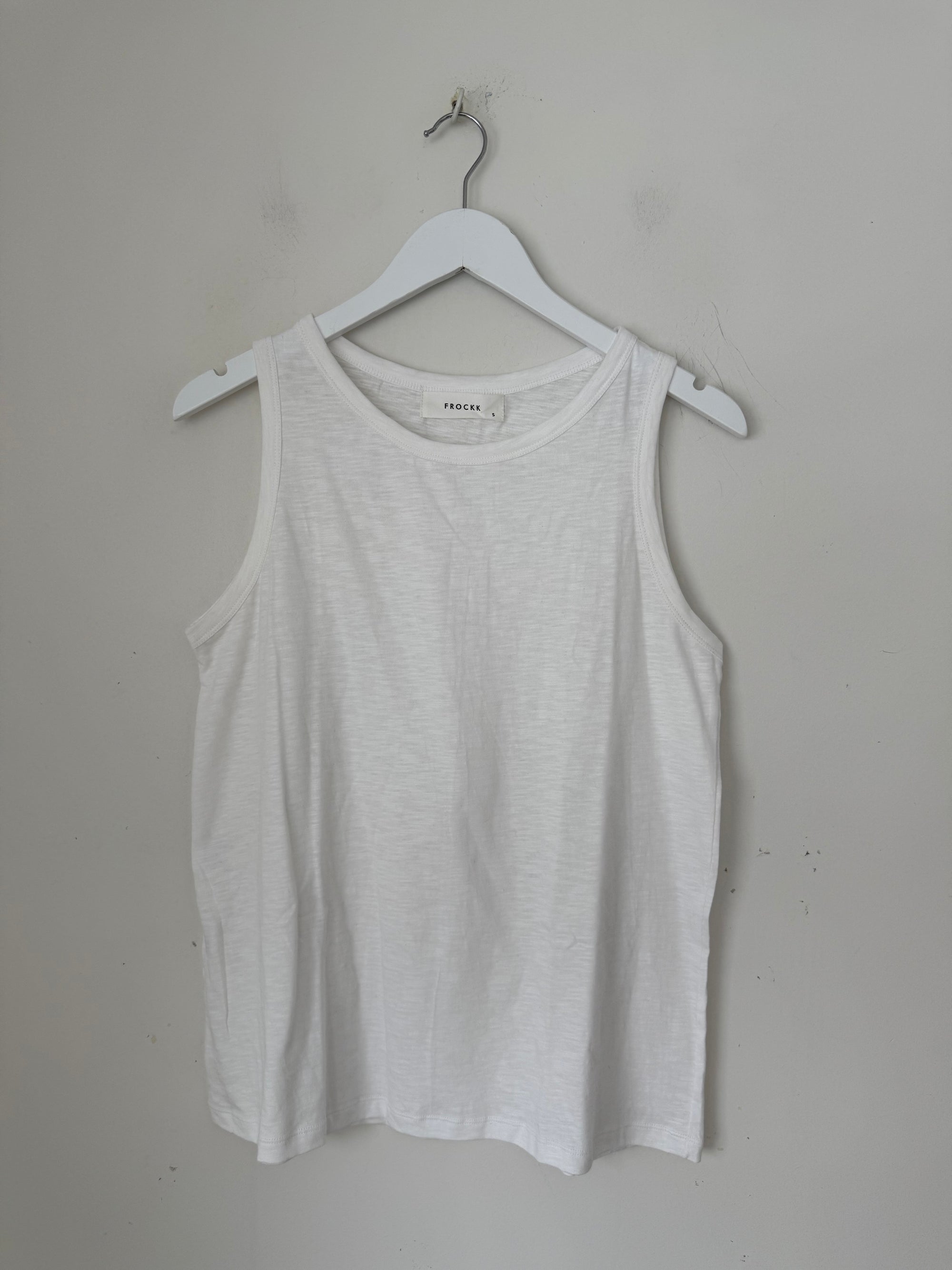 vera tank - white cotton Apparel