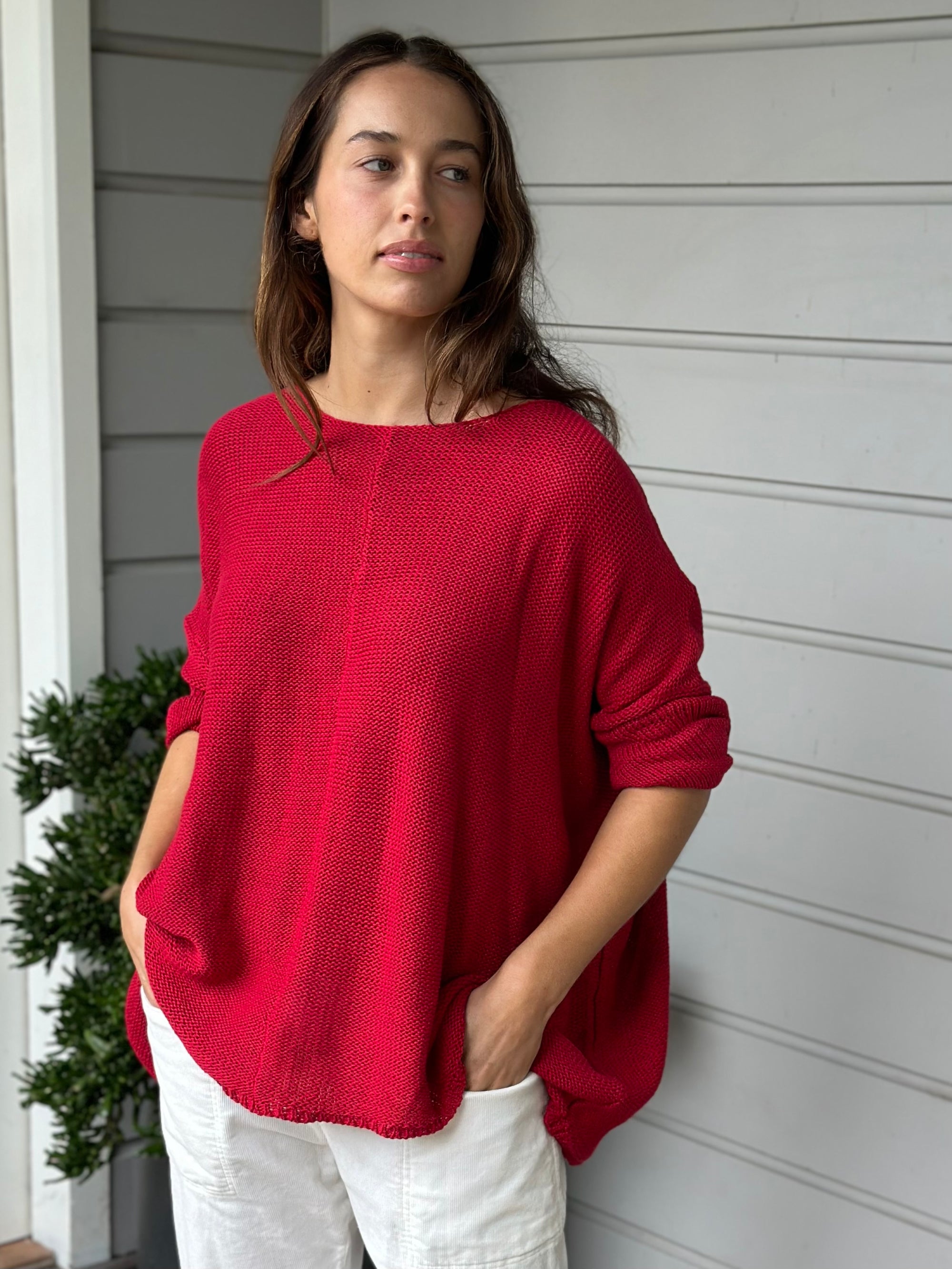 stella jersey - red cotton knit Apparel