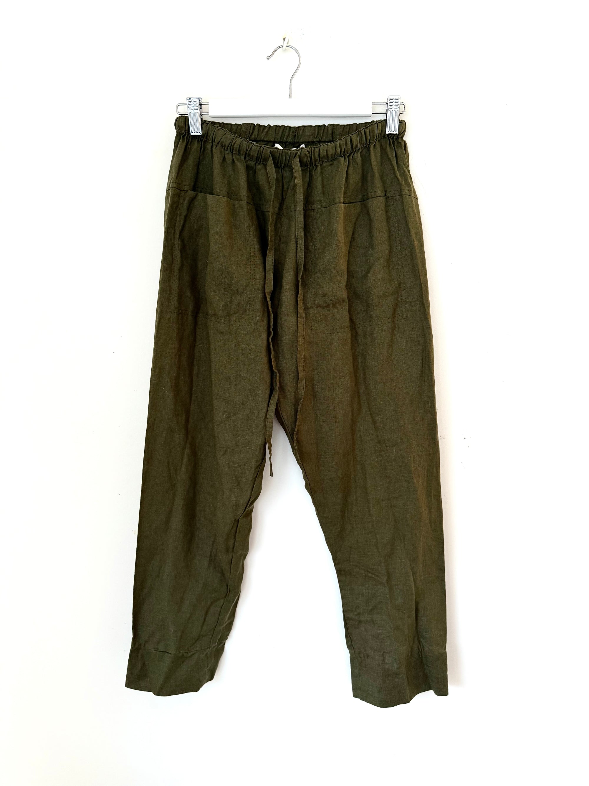 darcy pants - army linen Apparel