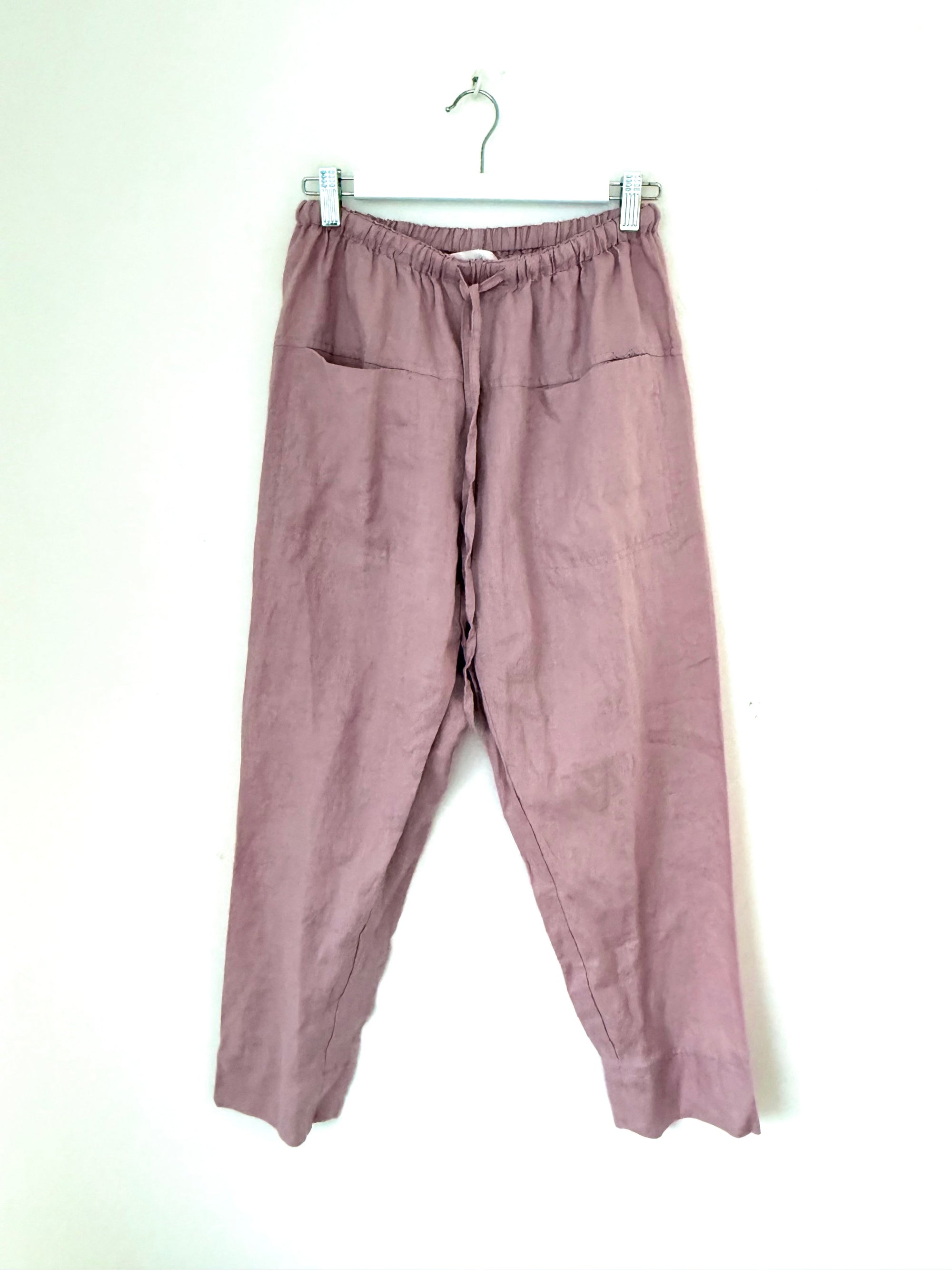 darcy pants - dusty rose linen Apparel