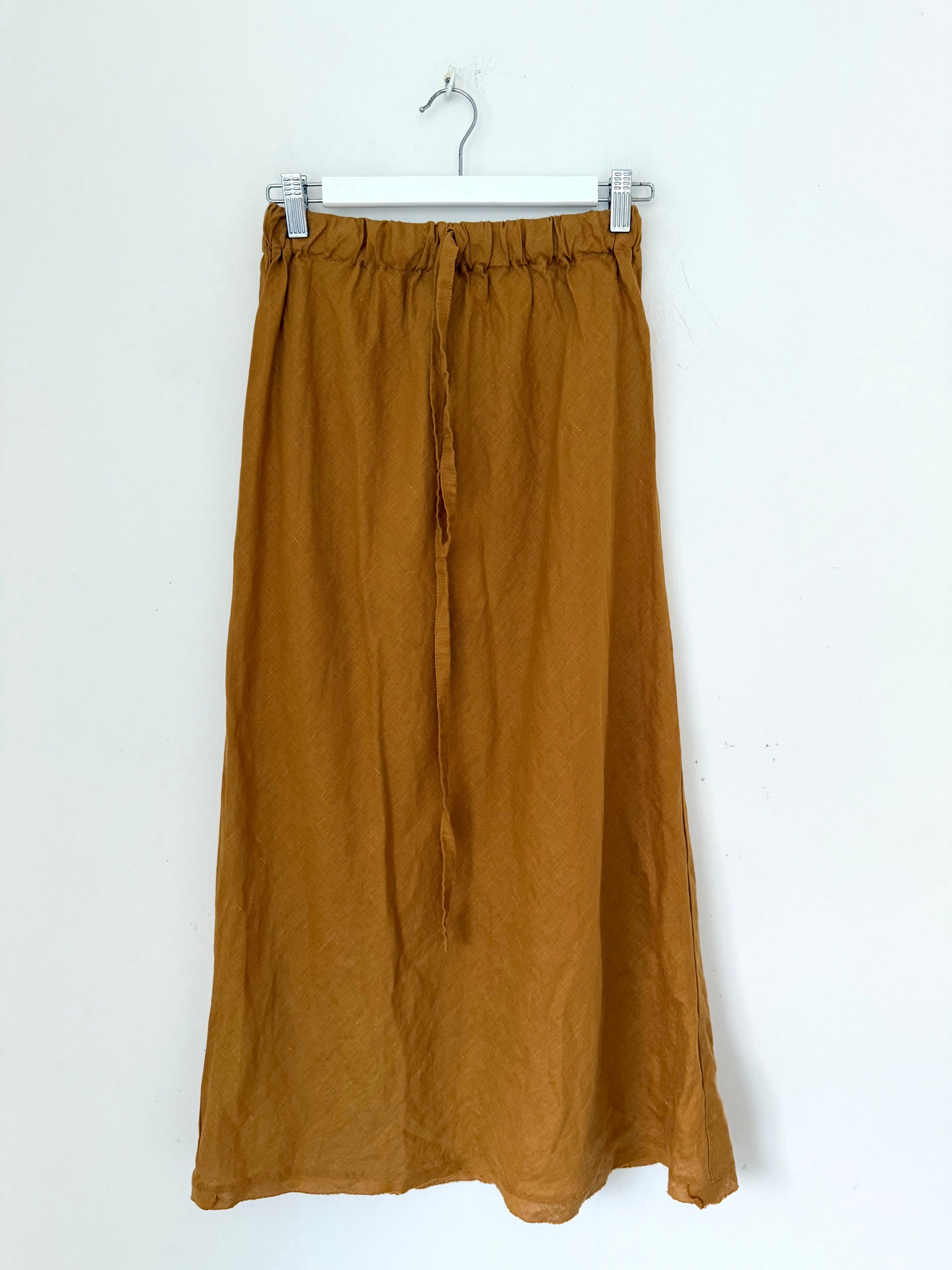 anthea skirt-turmeric linen Apparel