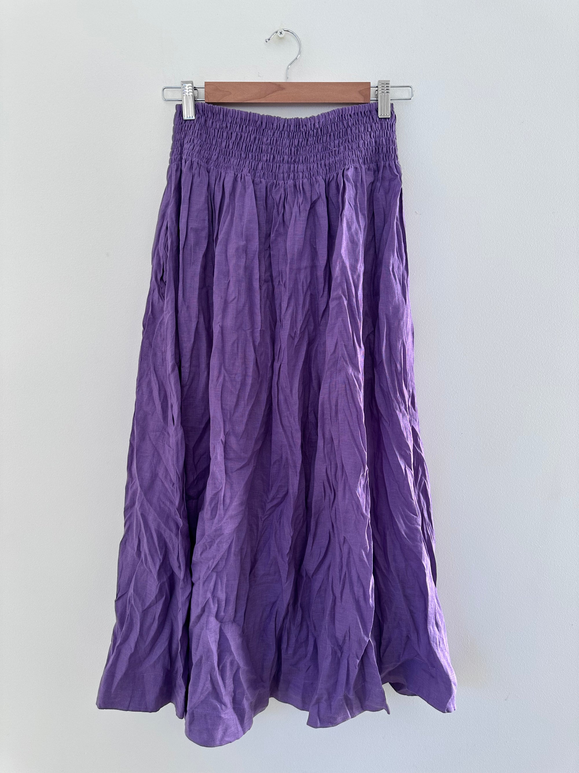 lulu skirt - orchid linen Apparel