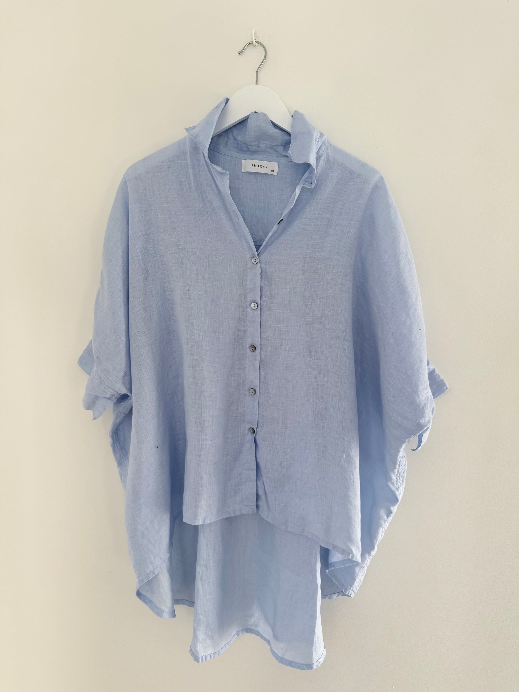issey shirt - soft blue linen Apparel