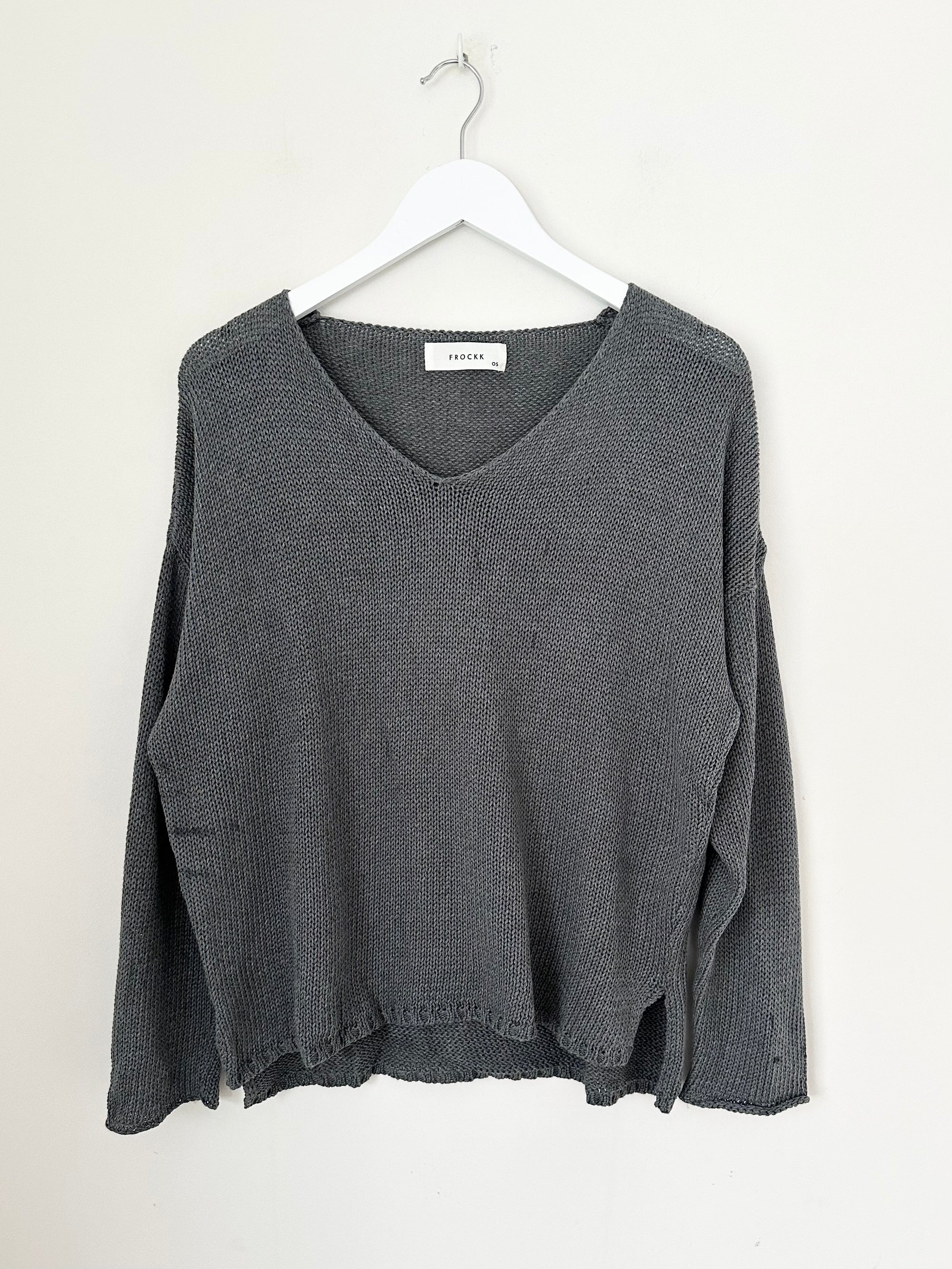 jamie cotton knit - grey Apparel