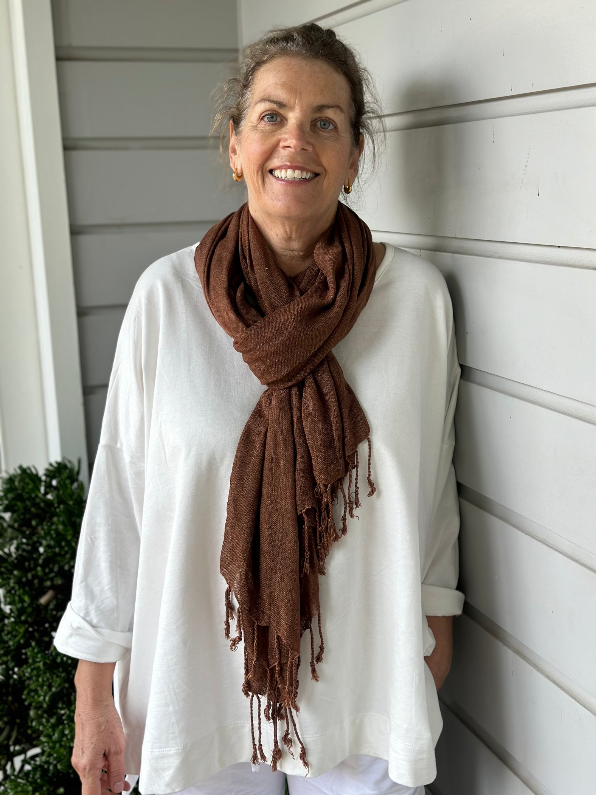 soft neck scarf-tobacco Apparel