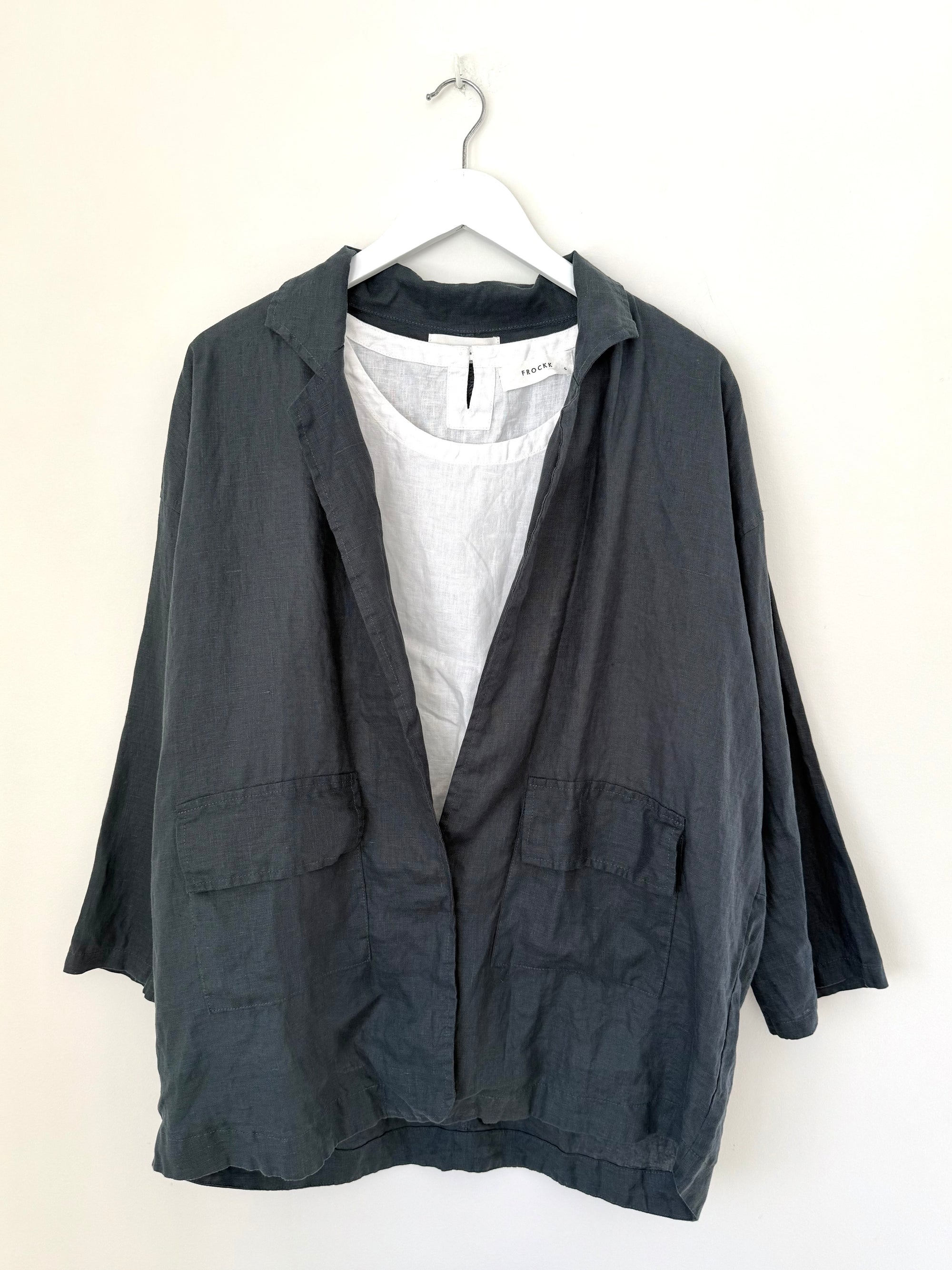 eden blazer - charcoal linen Shirts