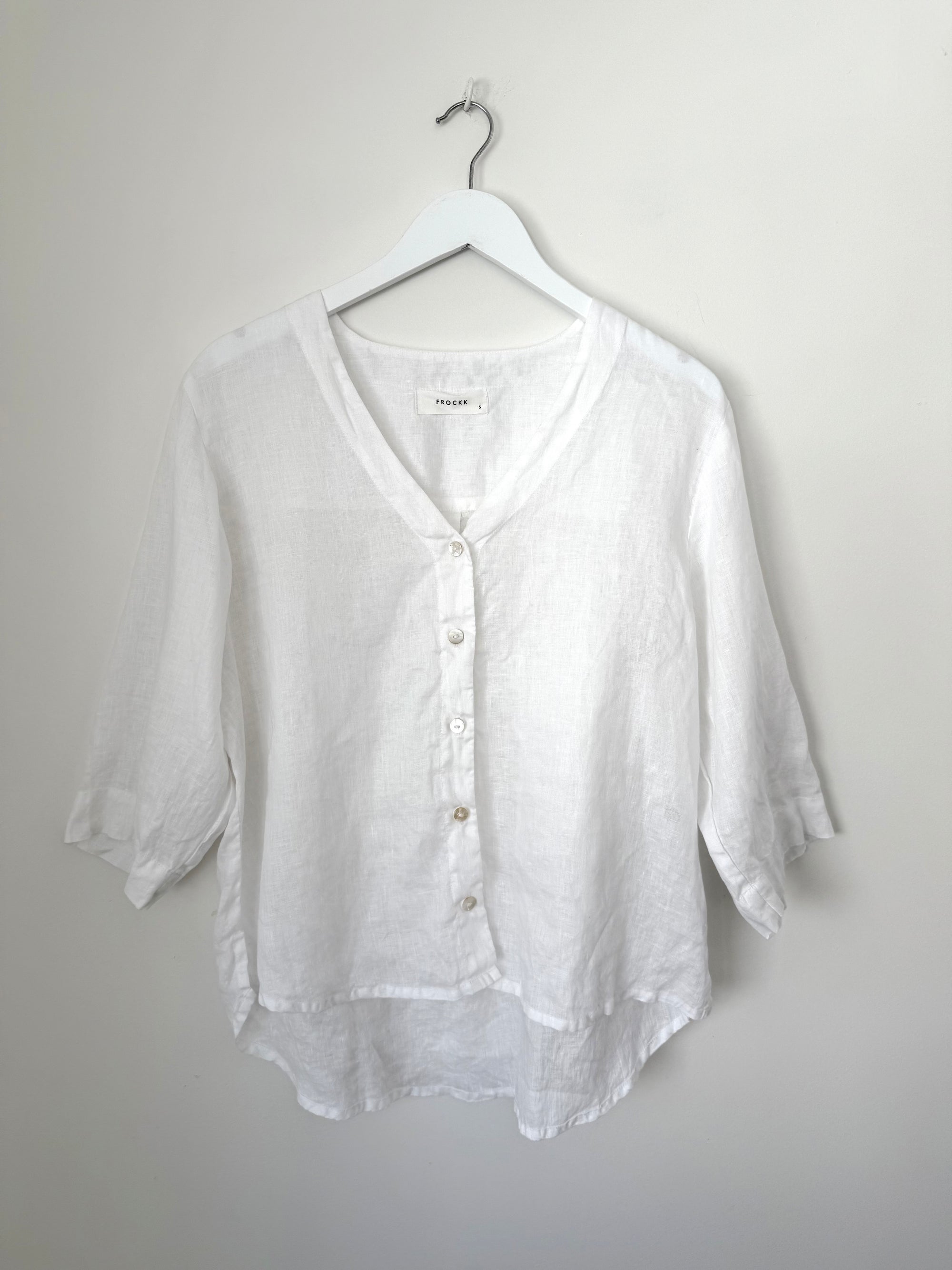 raine shirt - white linen Apparel