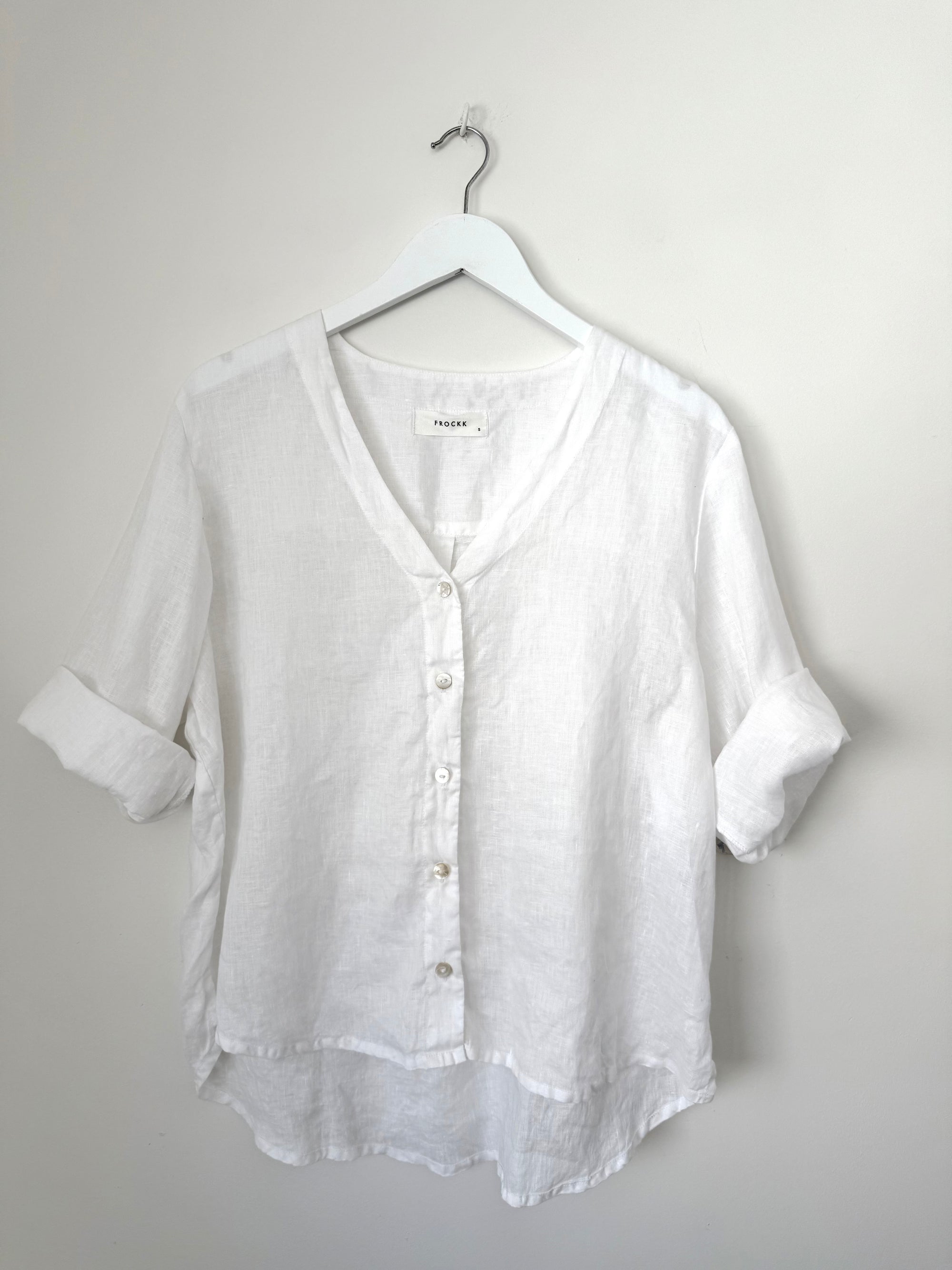 raine shirt - white linen Apparel