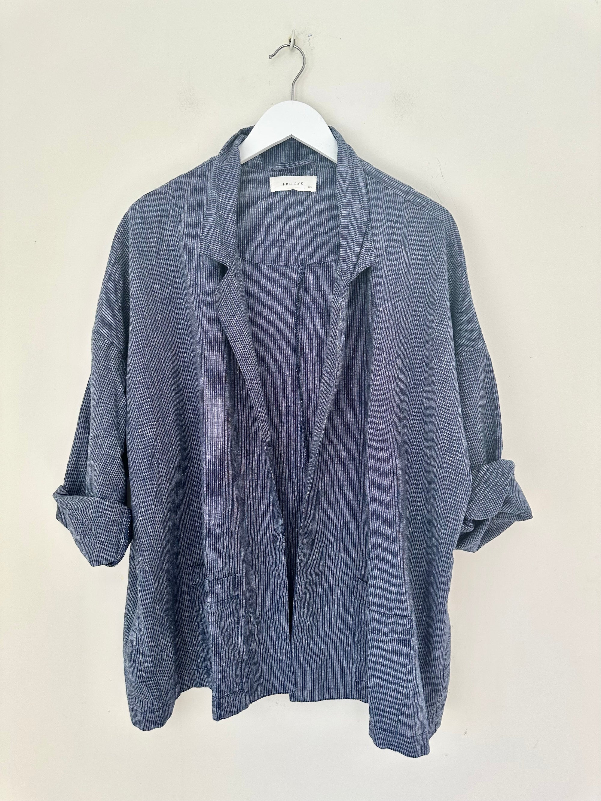 albert blazer - fine navy stripe Shirts