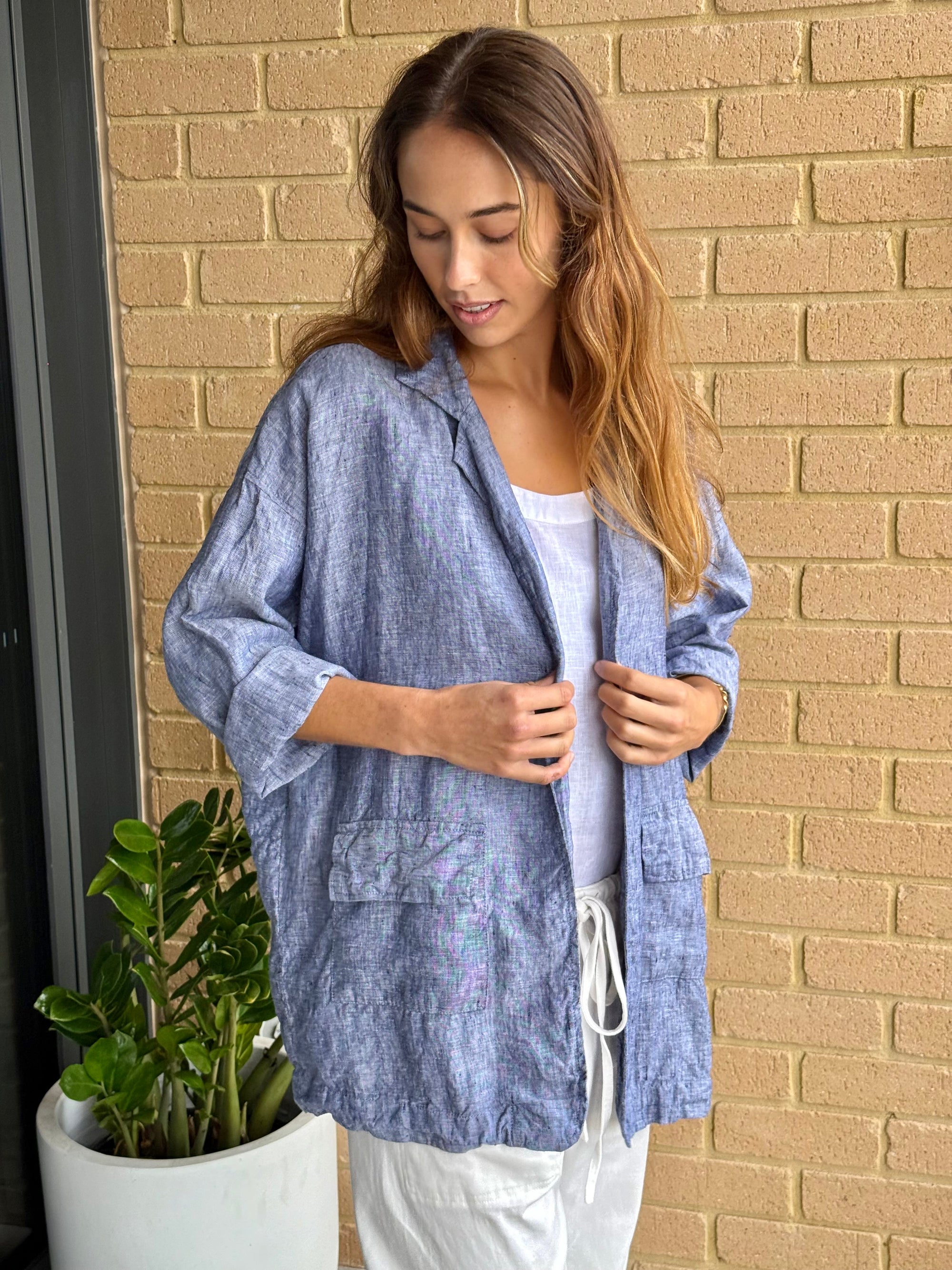 eden blazer - chambrey linen Shirts