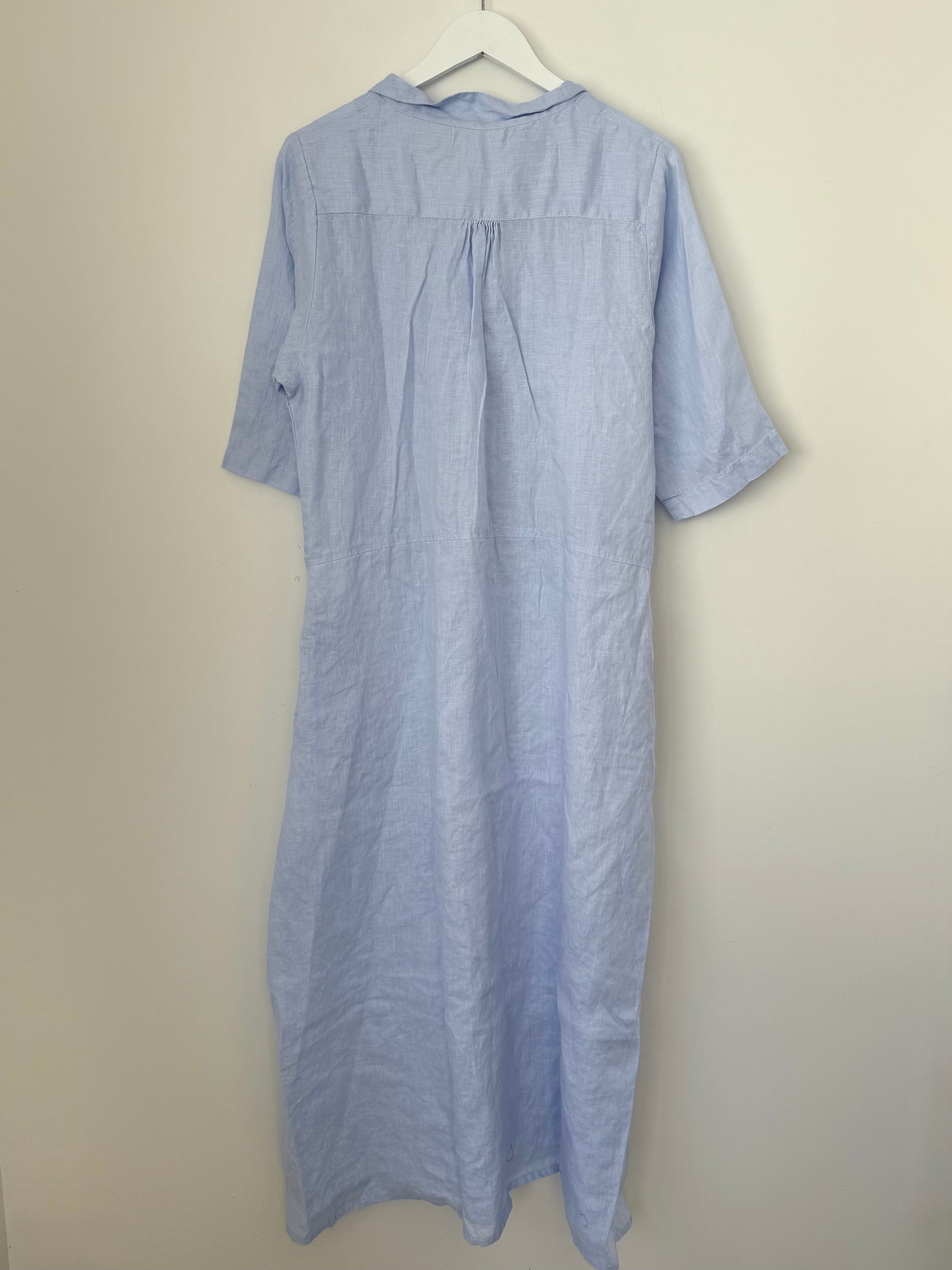 bridget dress - soft blue linen Apparel
