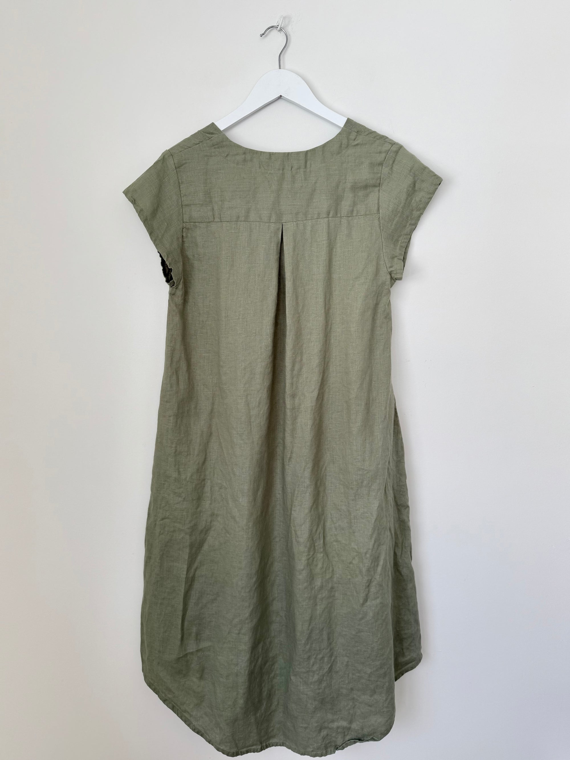 holly dress - sage linen Apparel