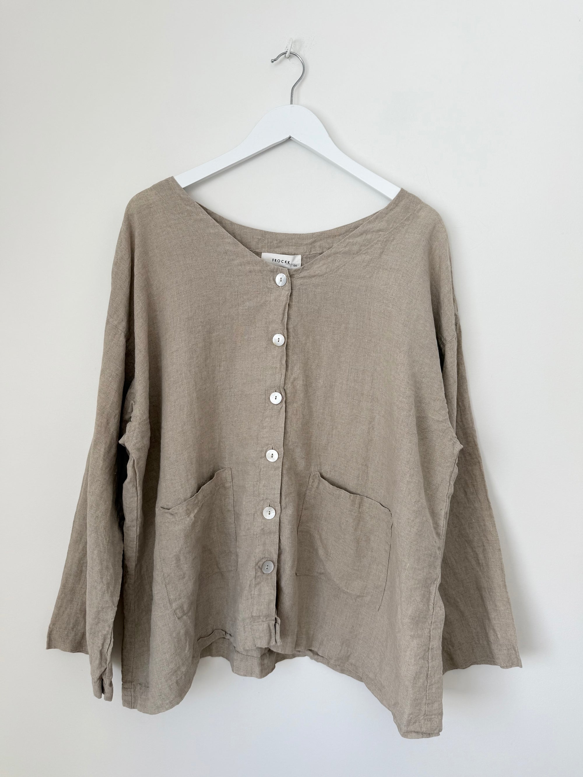 jamie jacket -natural linen Apparel large/x-large
