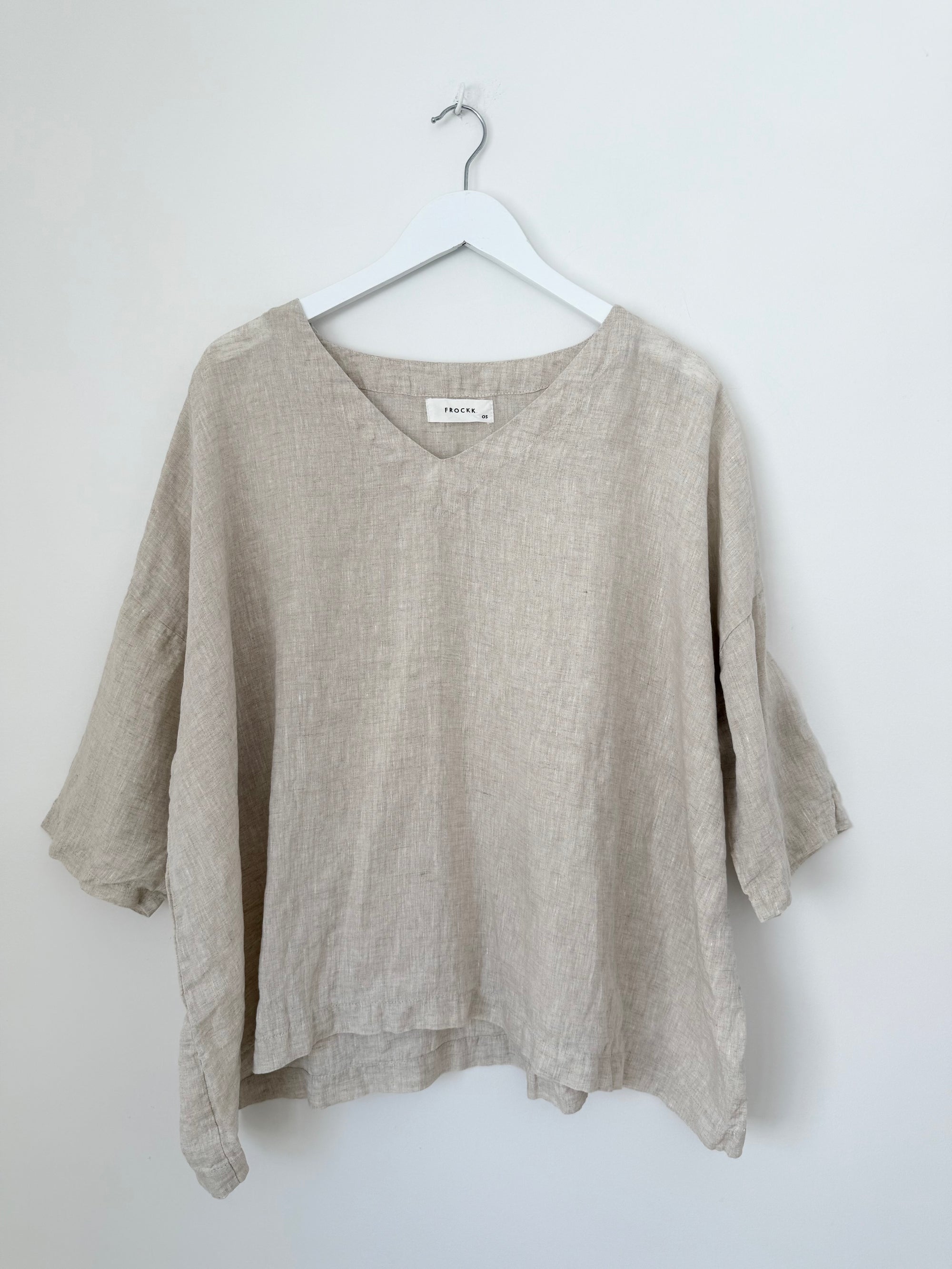lydia top - natural linen Apparel