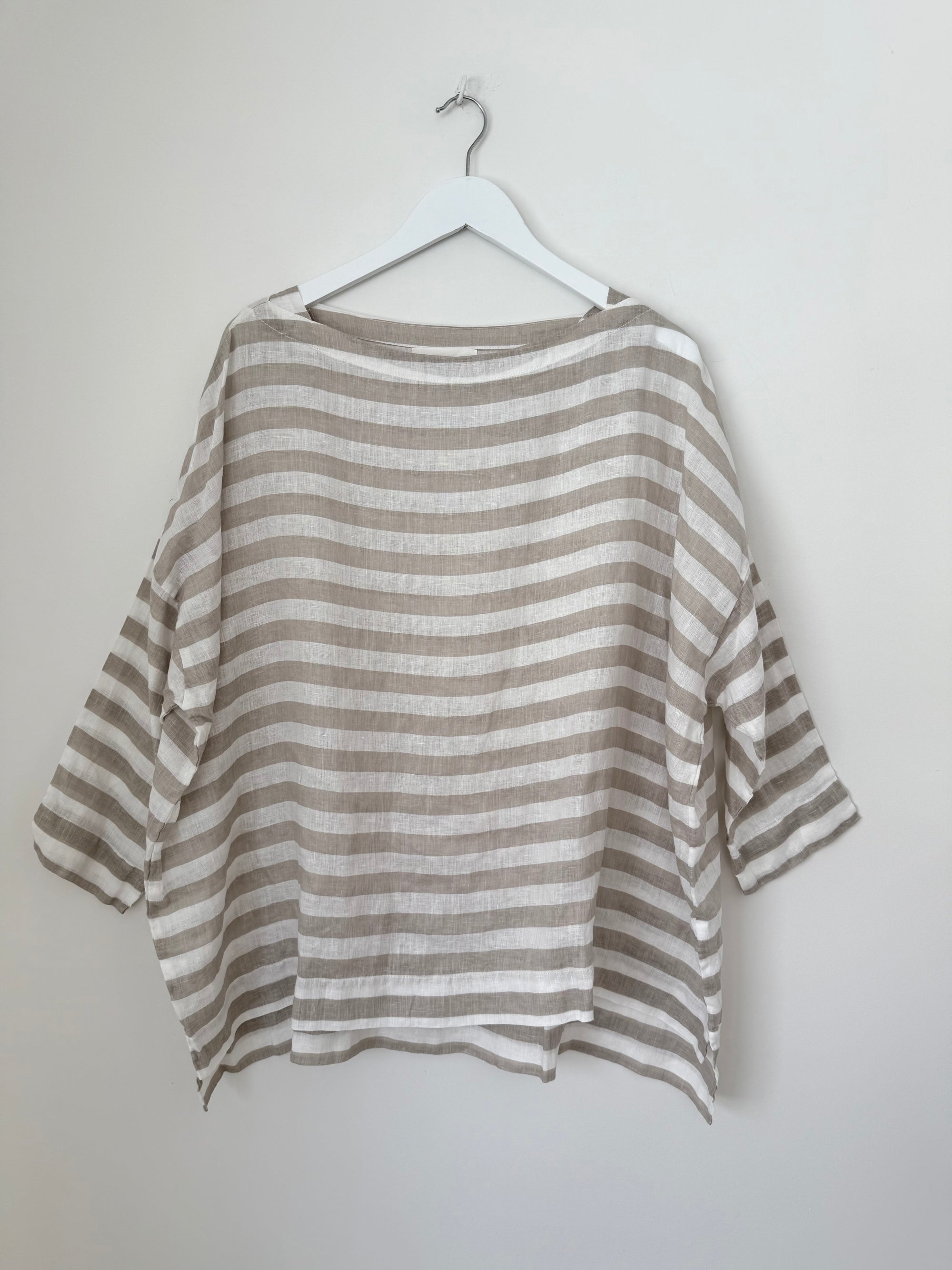 avril top- natural stripe Apparel