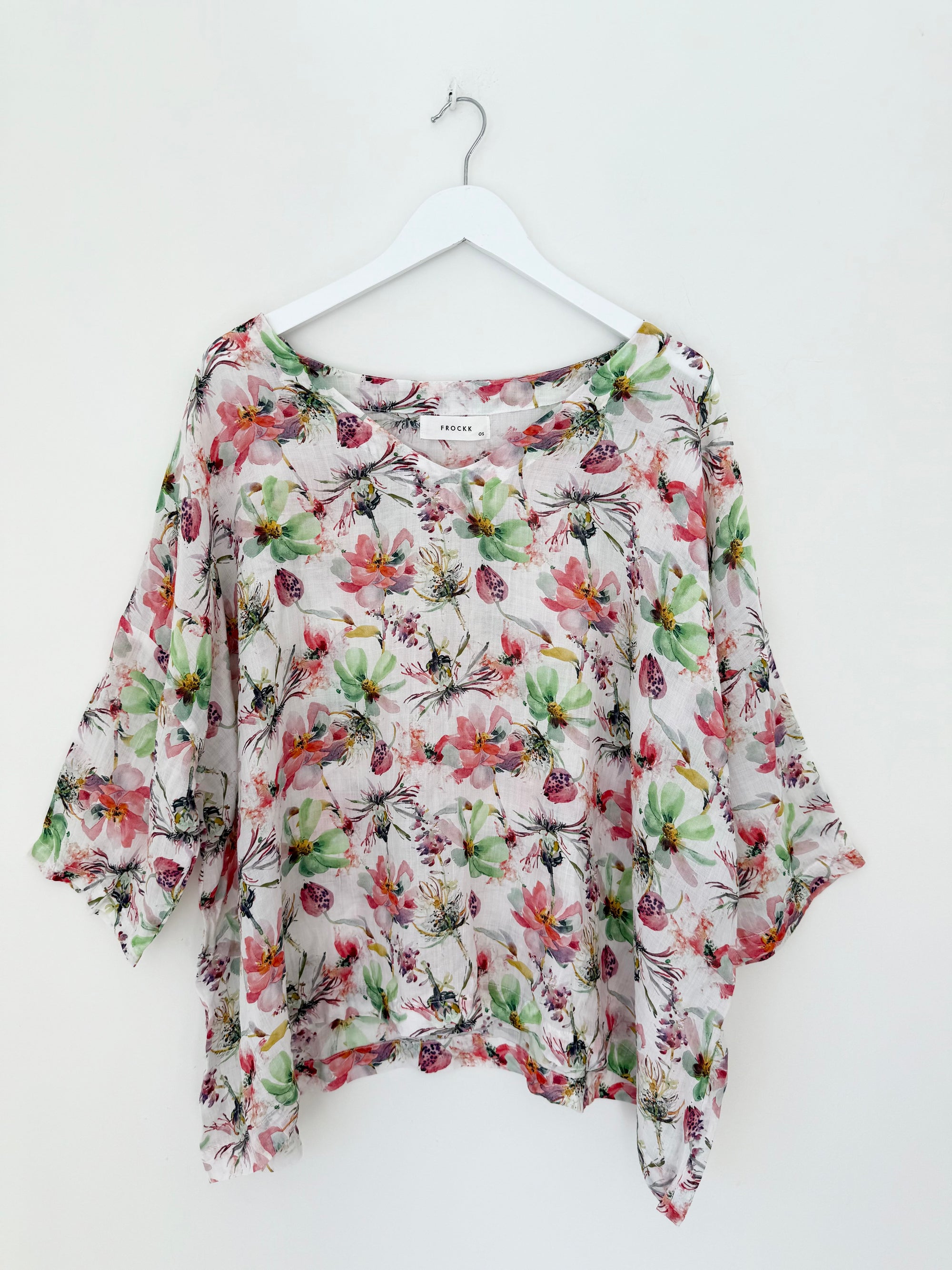 lydia top - flower garden Apparel