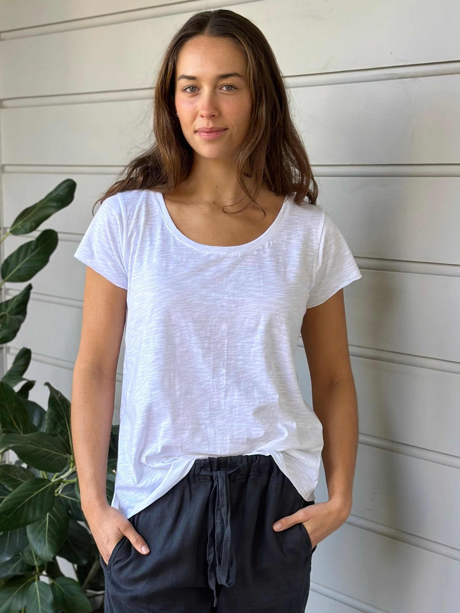 charlie tee -white cotton Apparel