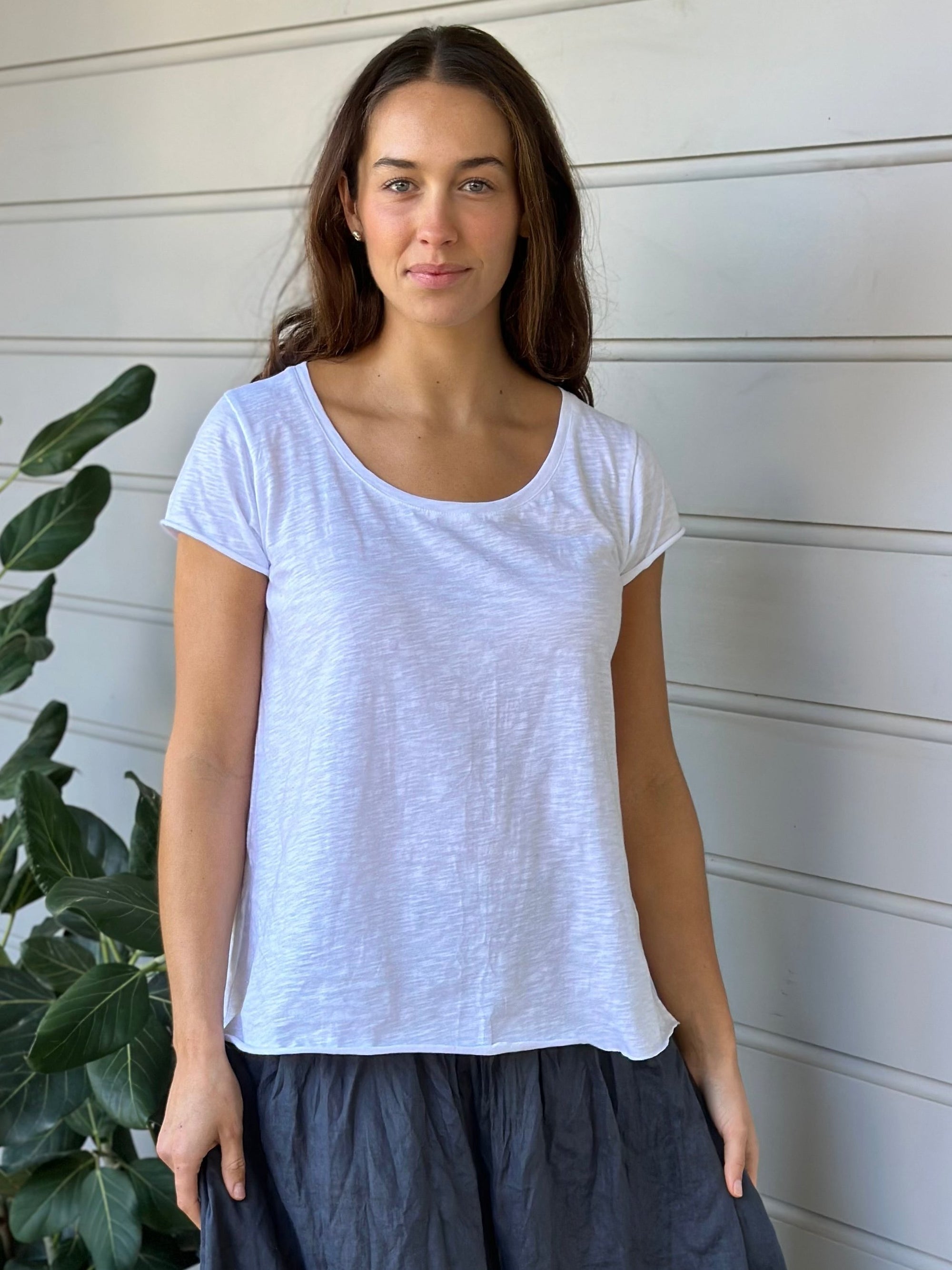 charlie tee -white cotton Apparel