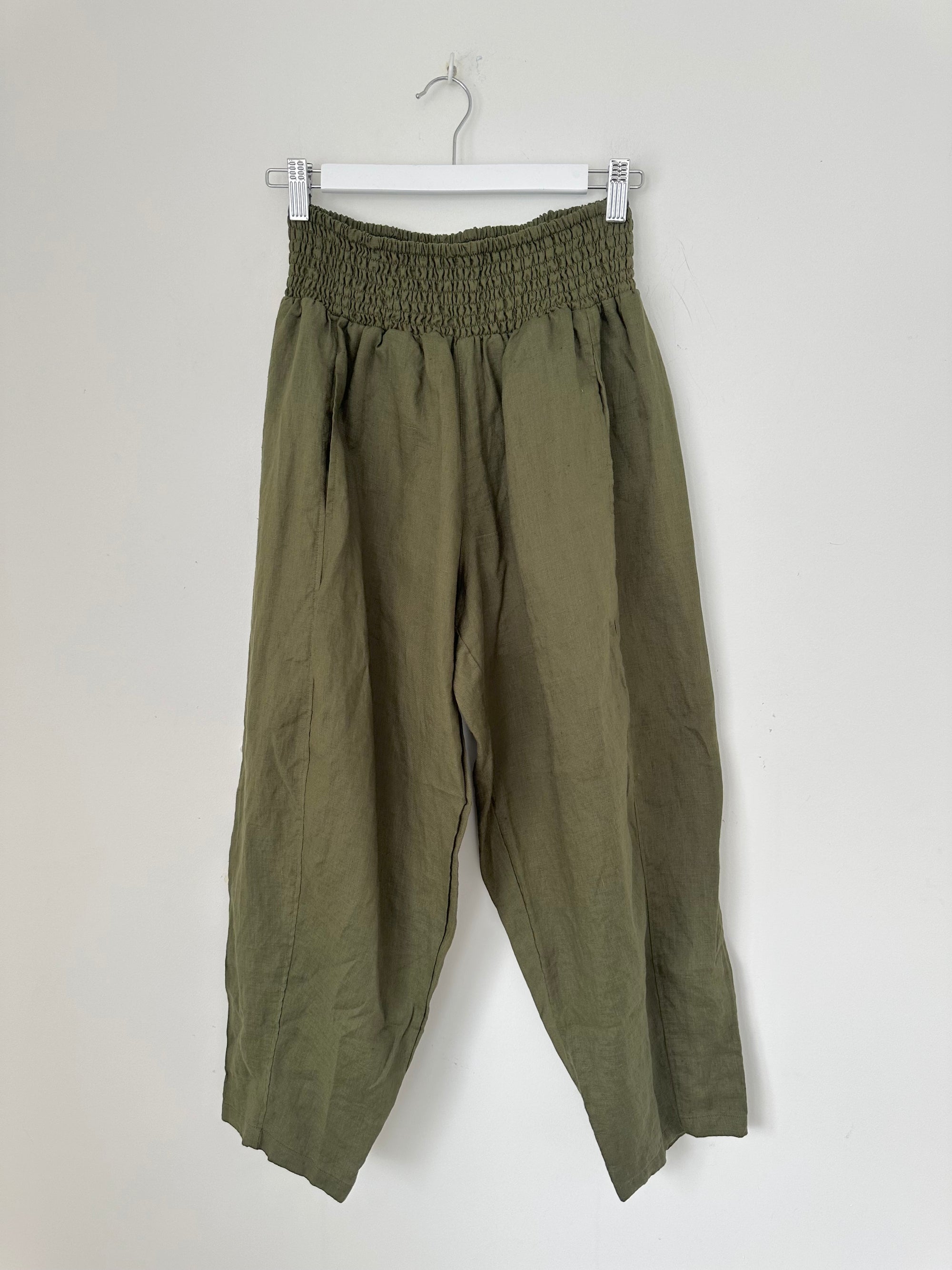frankie pants - army linen Apparel