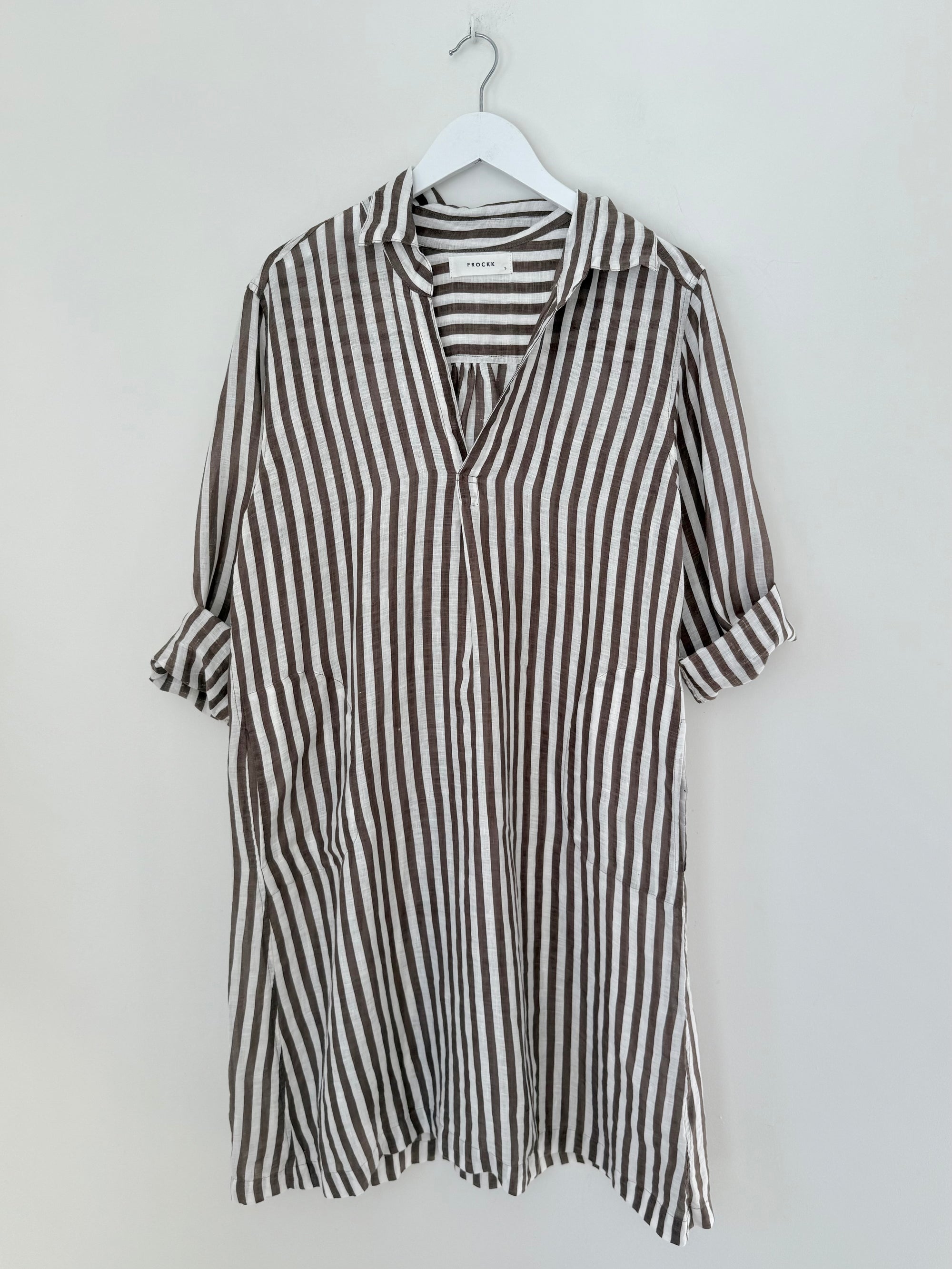 bianca dress -soil stripe linen Apparel