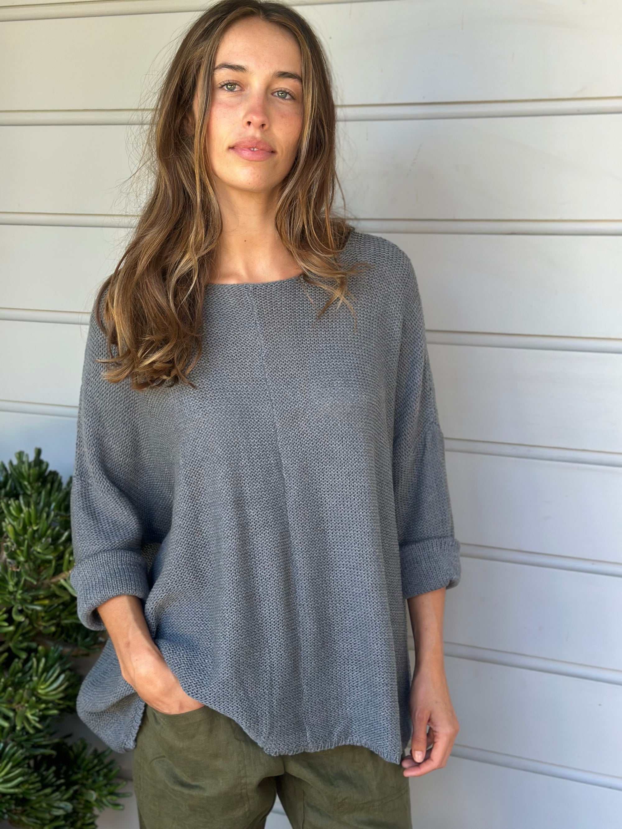 stella jersey-slate grey cotton knit Apparel