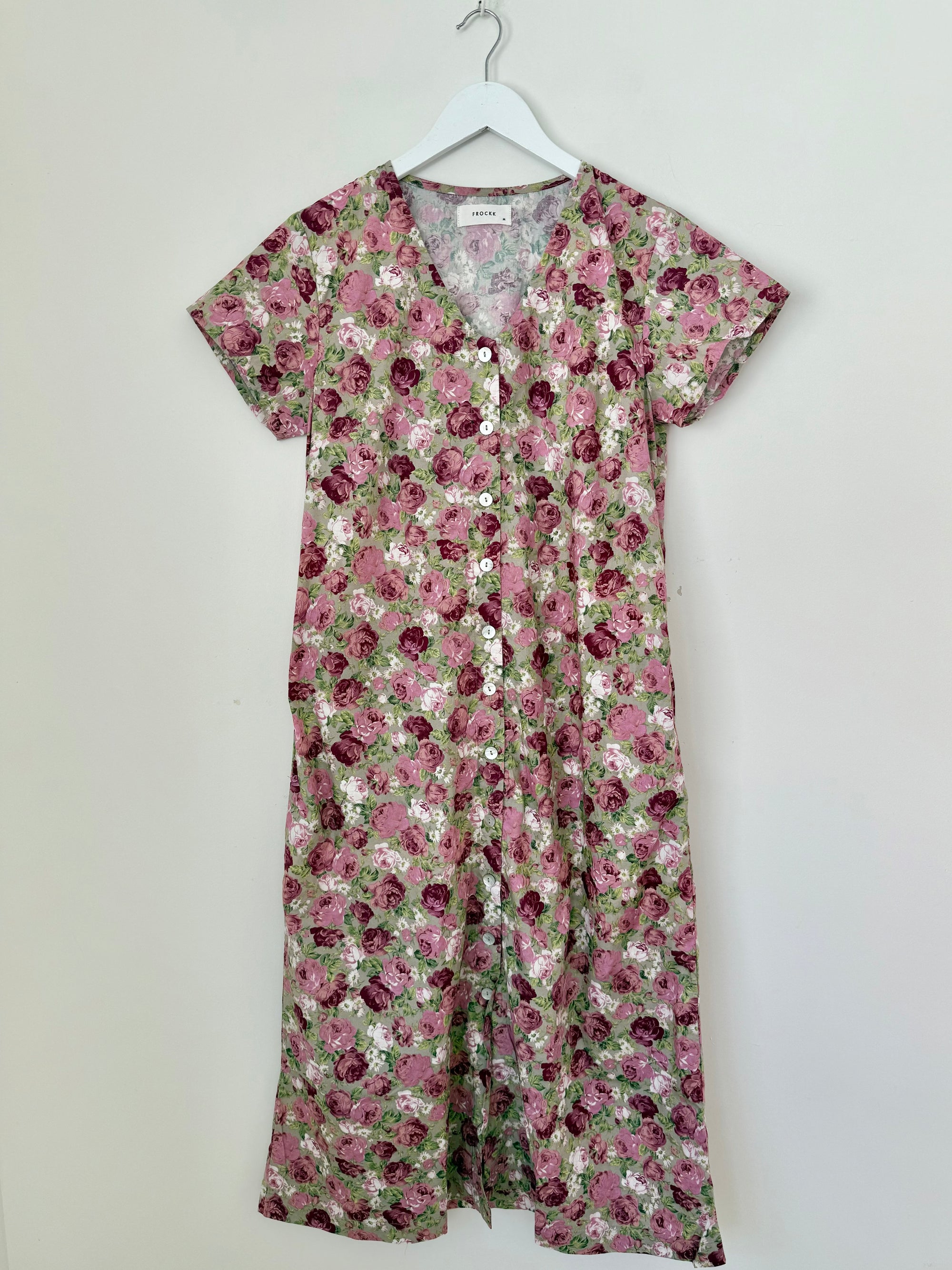 harriet dress -summer roses-Japanese cotton