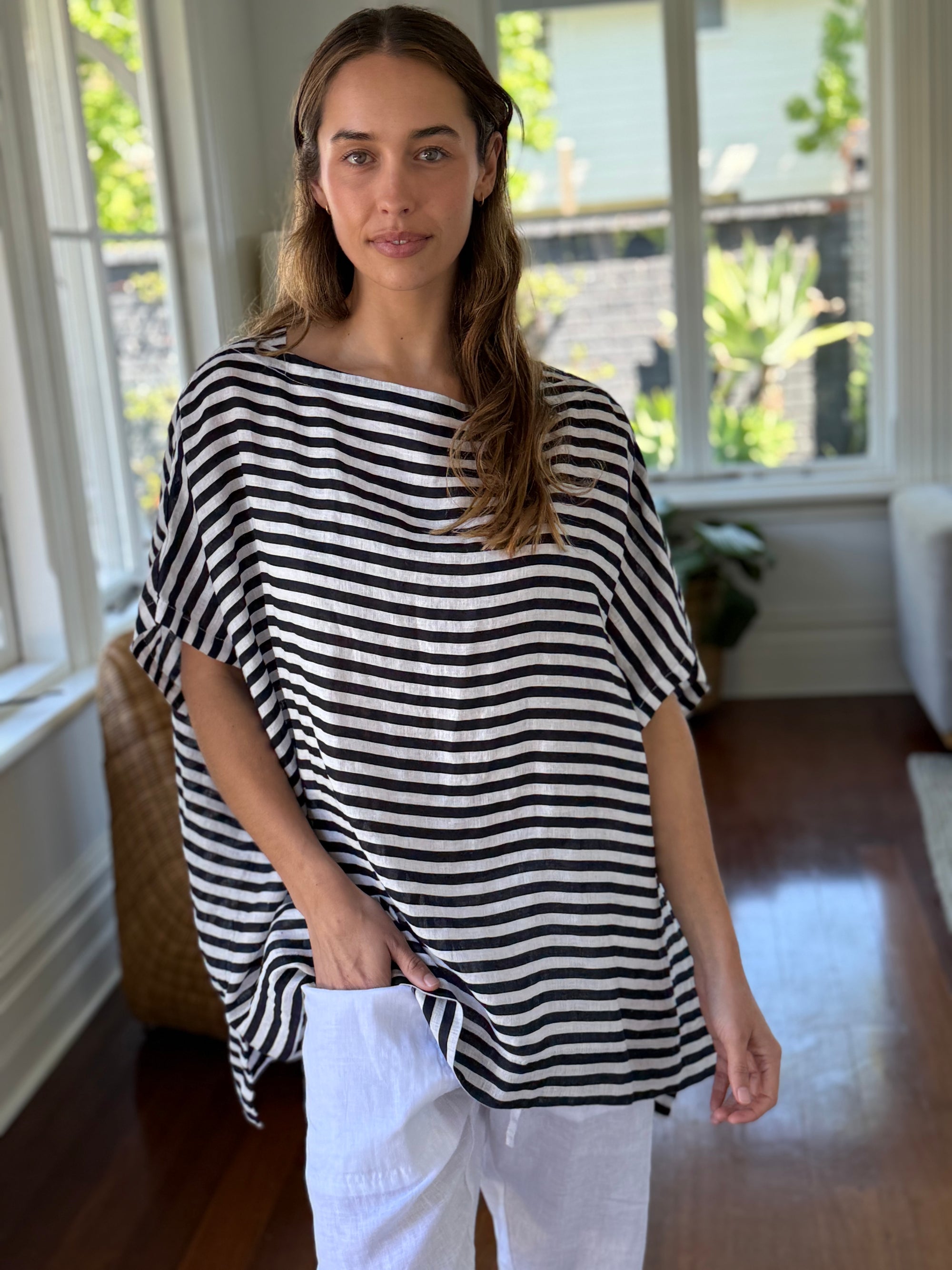 sammy top - navy stripe Apparel