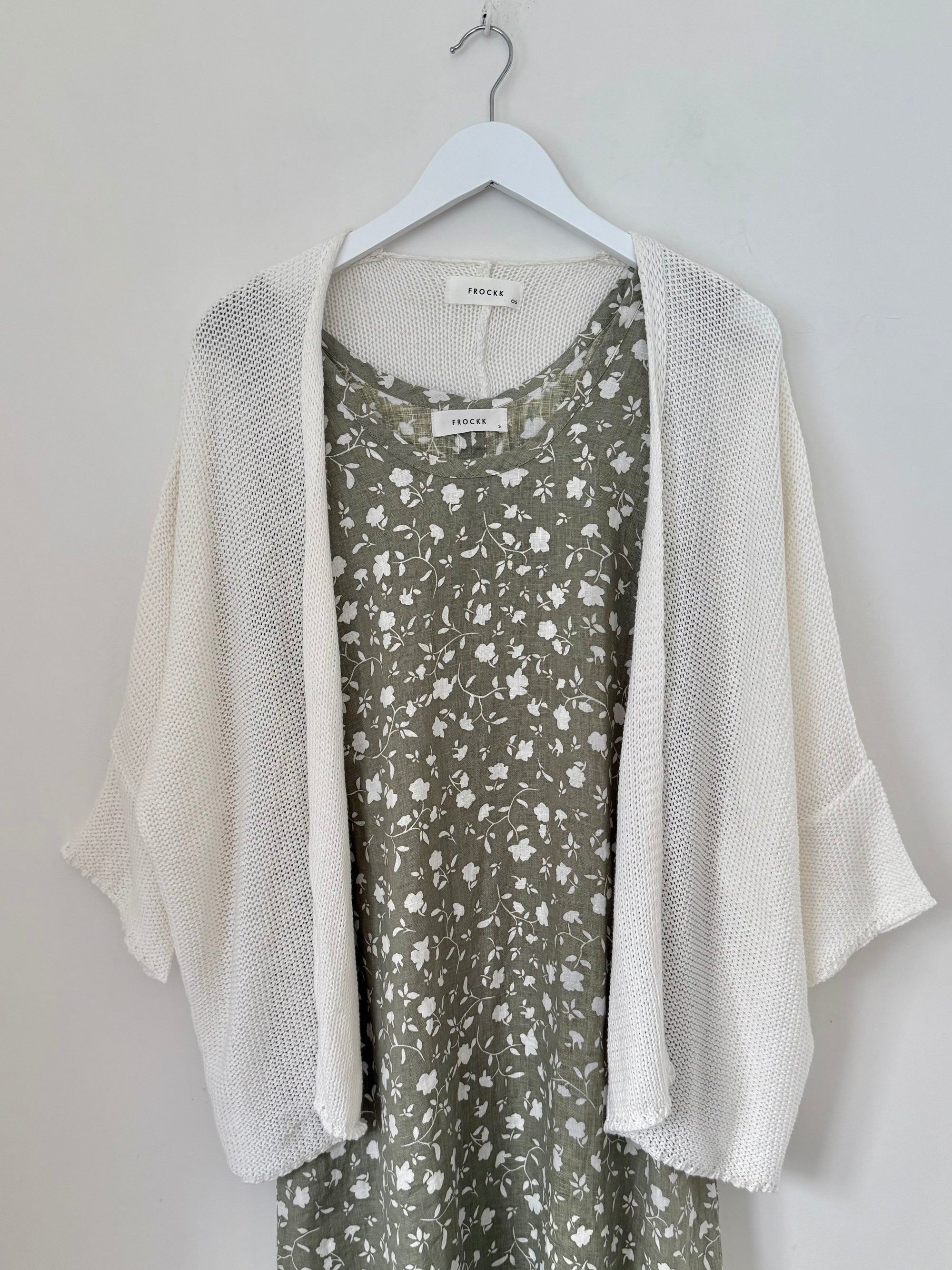 Cotton kimono knit-warm white