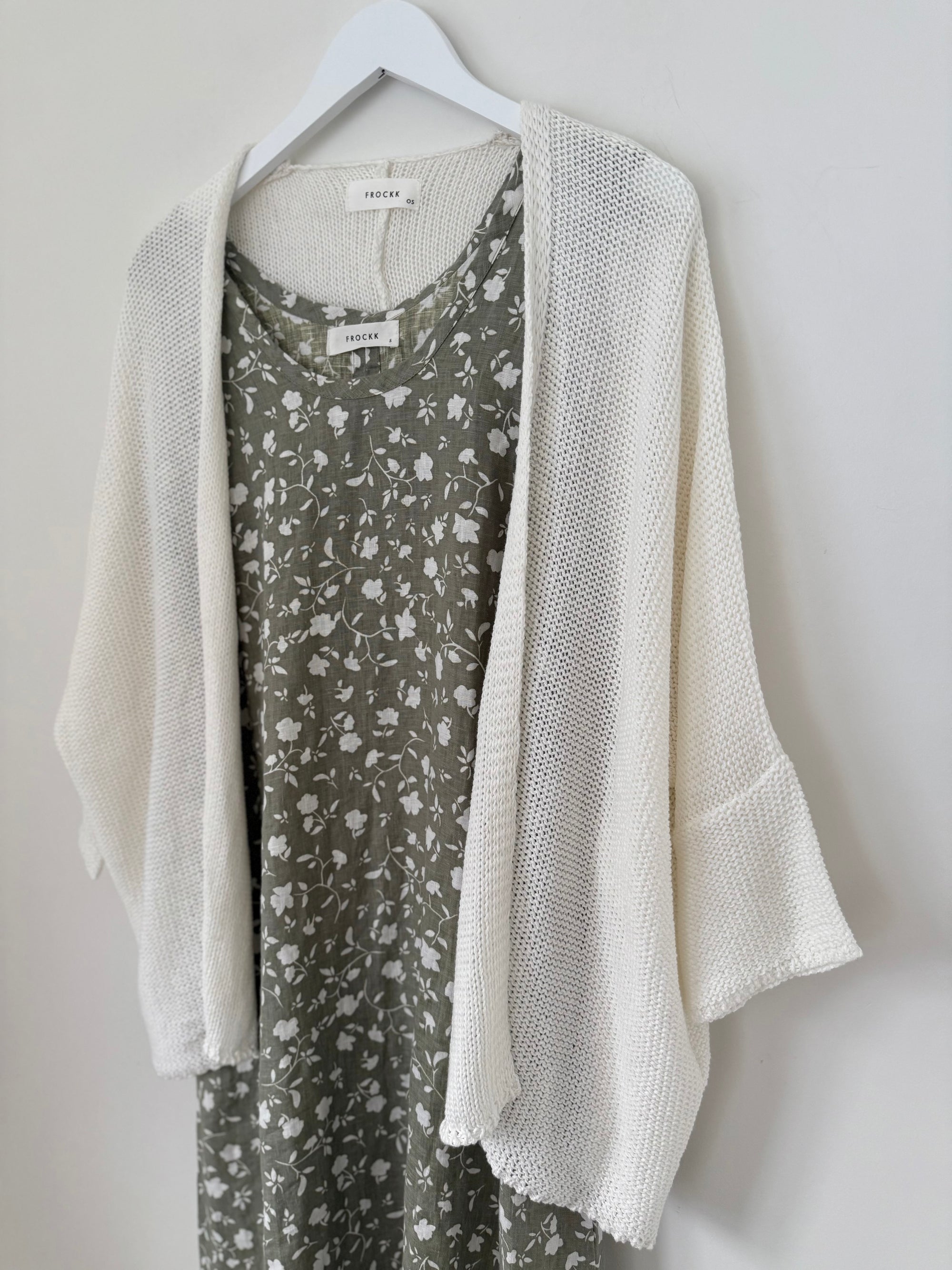Cotton kimono knit-warm white
