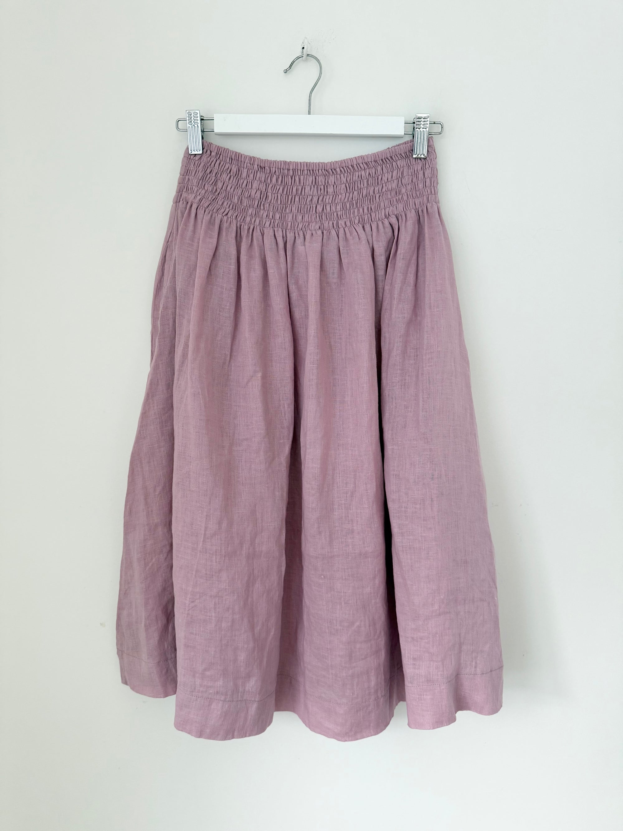 lola skirt - dusty rose linen Apparel