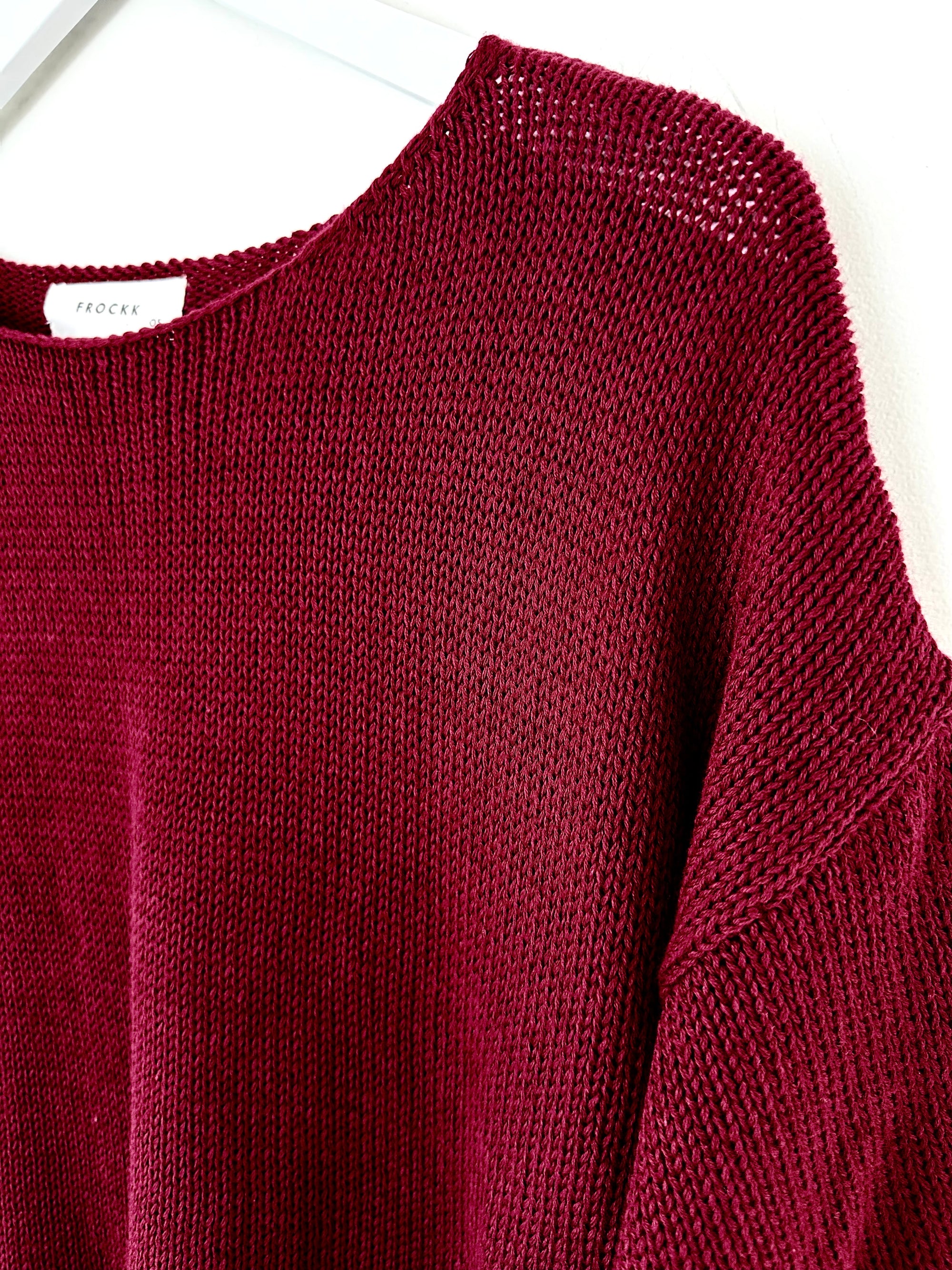 alex top - merlot cotton knit Apparel
