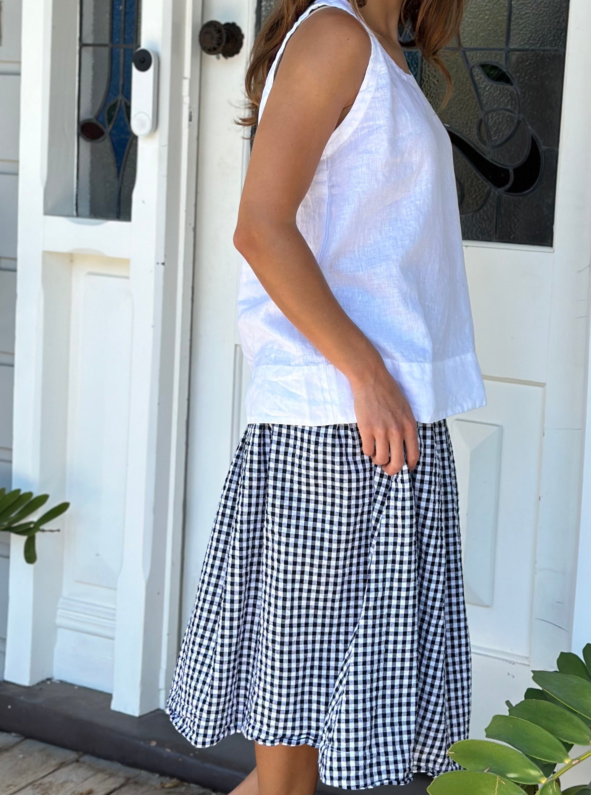 lola skirt -black /white gingham Apparel