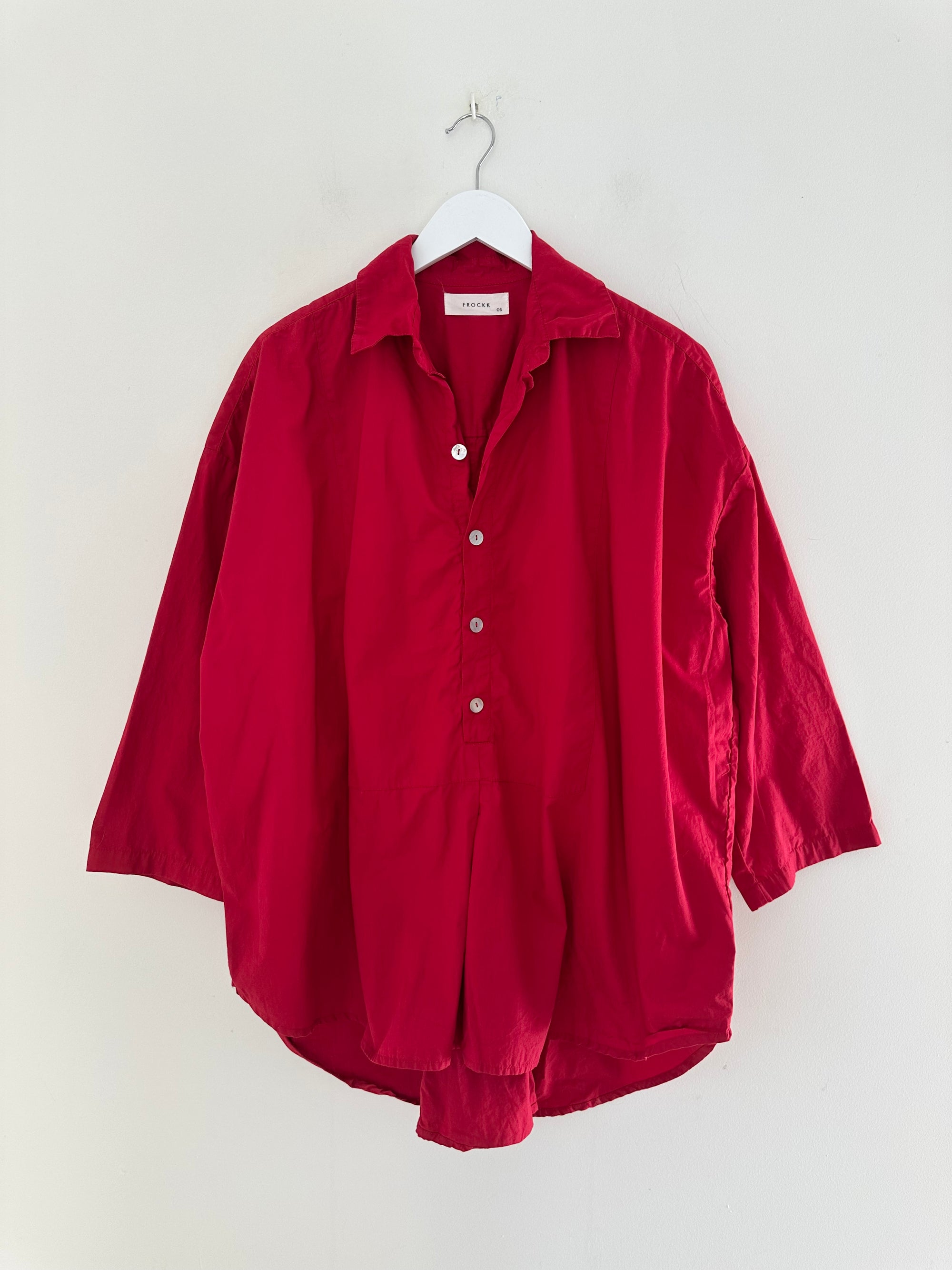 megan shirt - red cotton Apparel