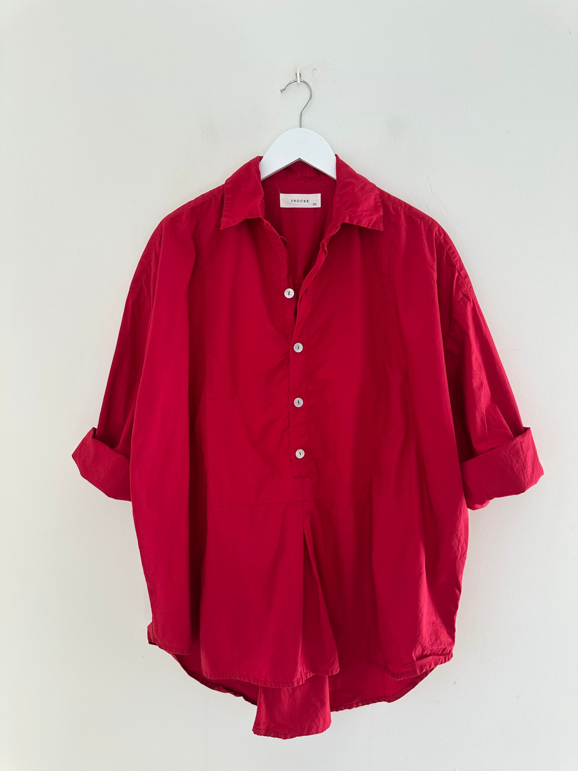 megan shirt - red cotton Apparel