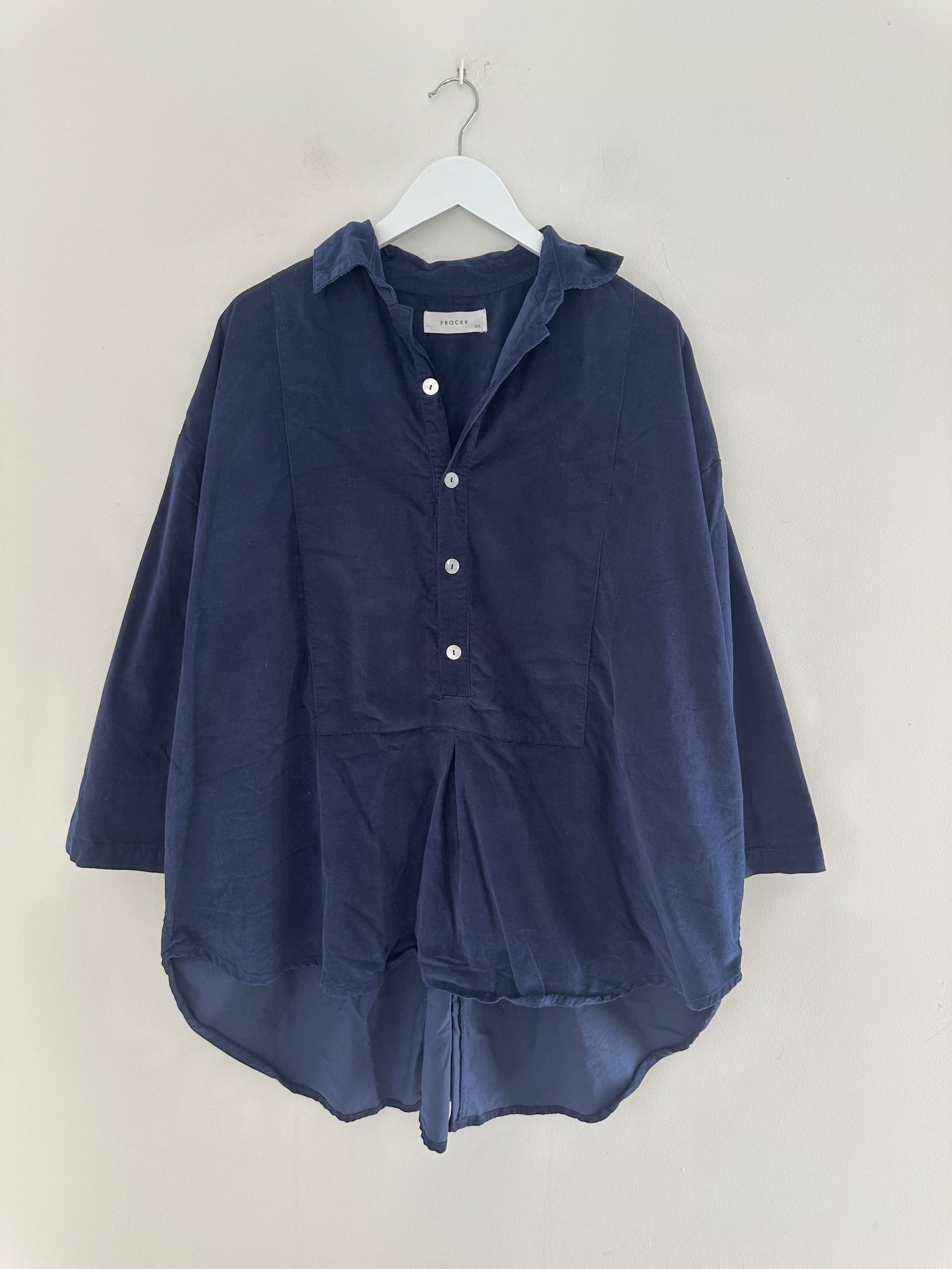 megan shirt-indigo cord Apparel