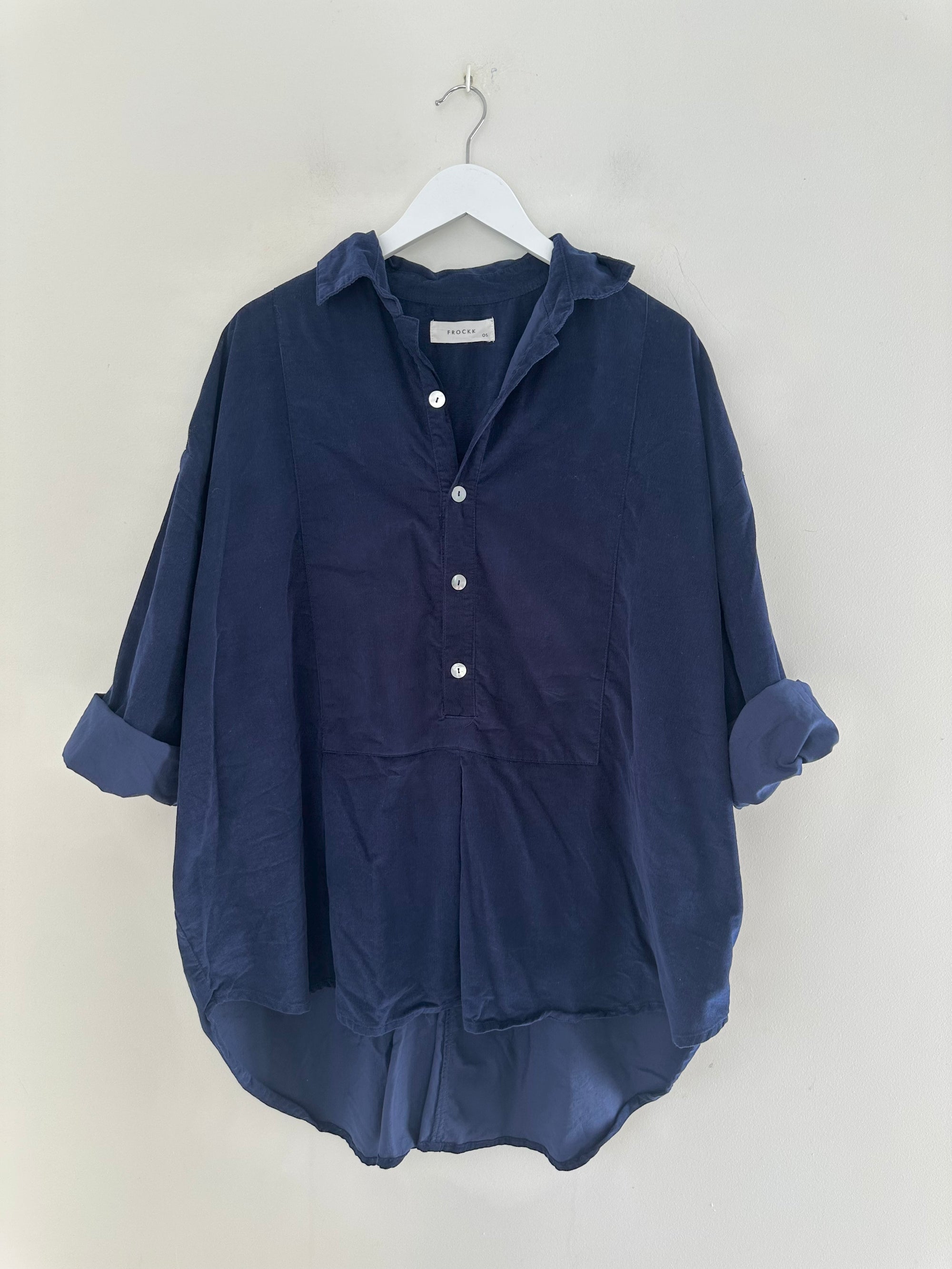 megan shirt-indigo cord Apparel