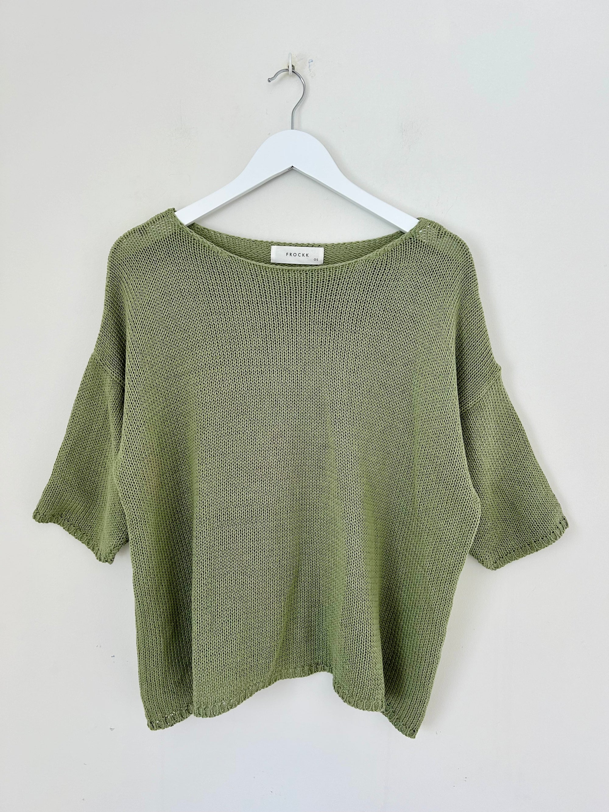 alex top - mint cotton knit Apparel