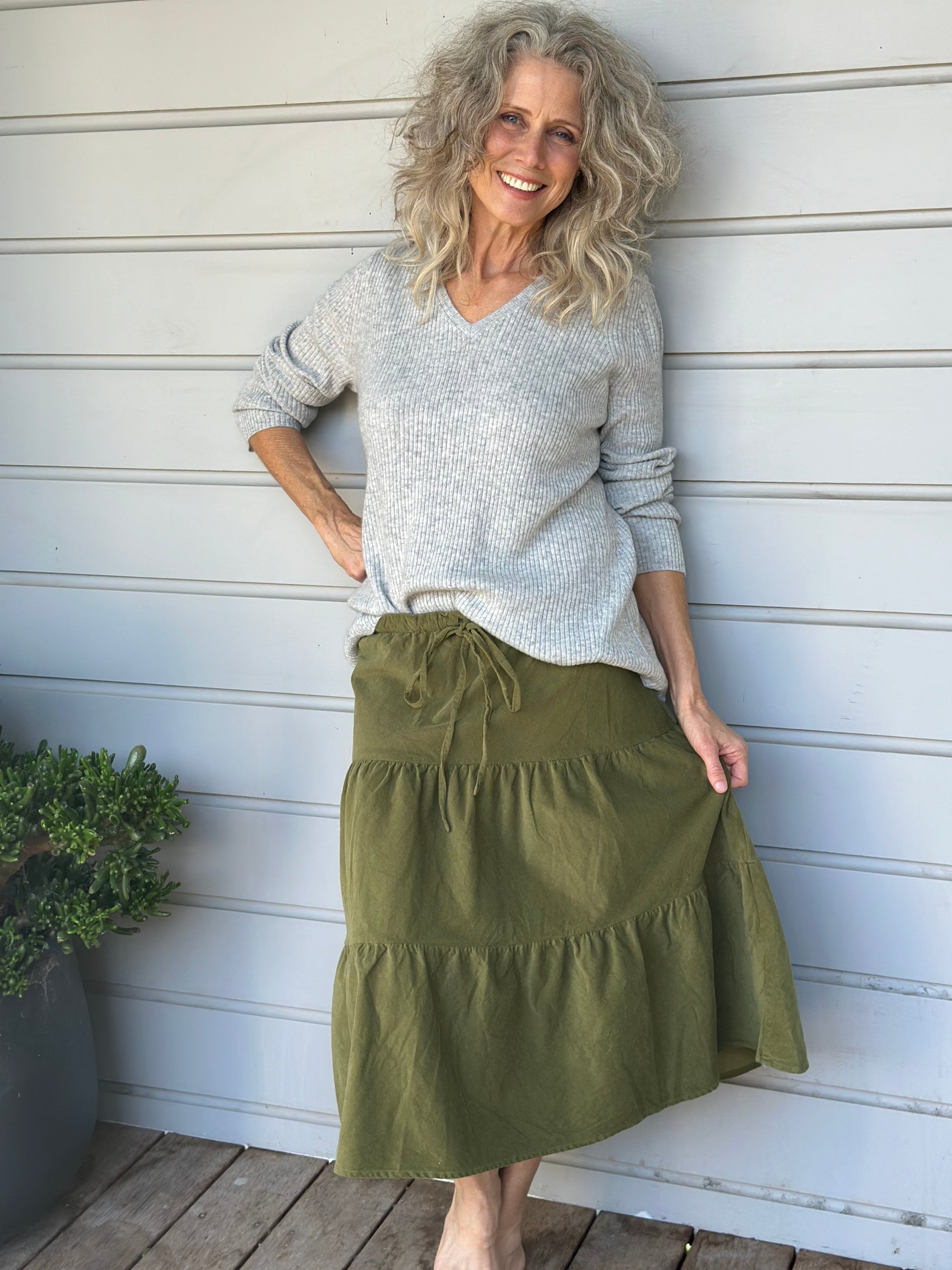 tilly skirt - pear cord Apparel