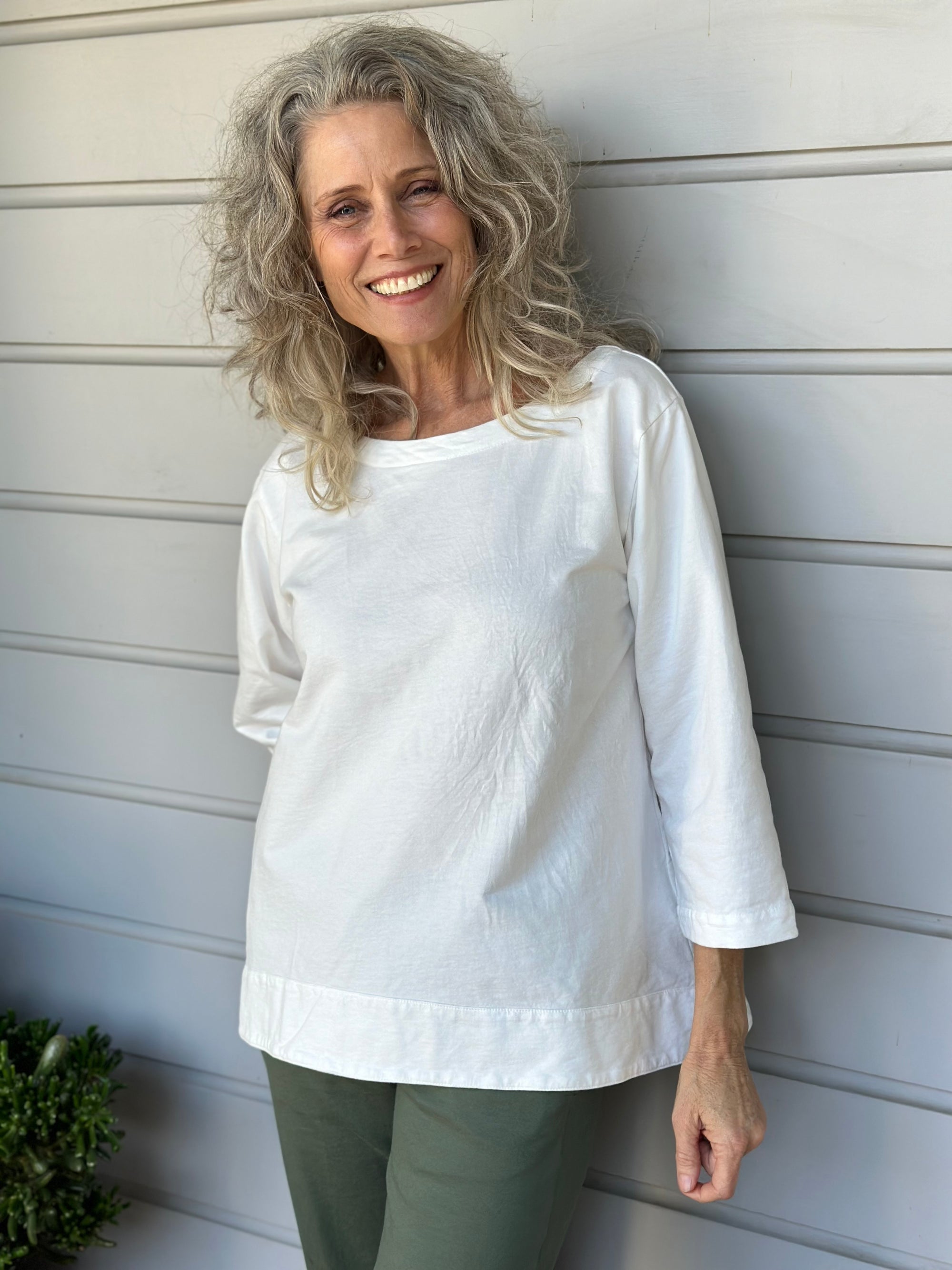 april top - winter white knit Apparel