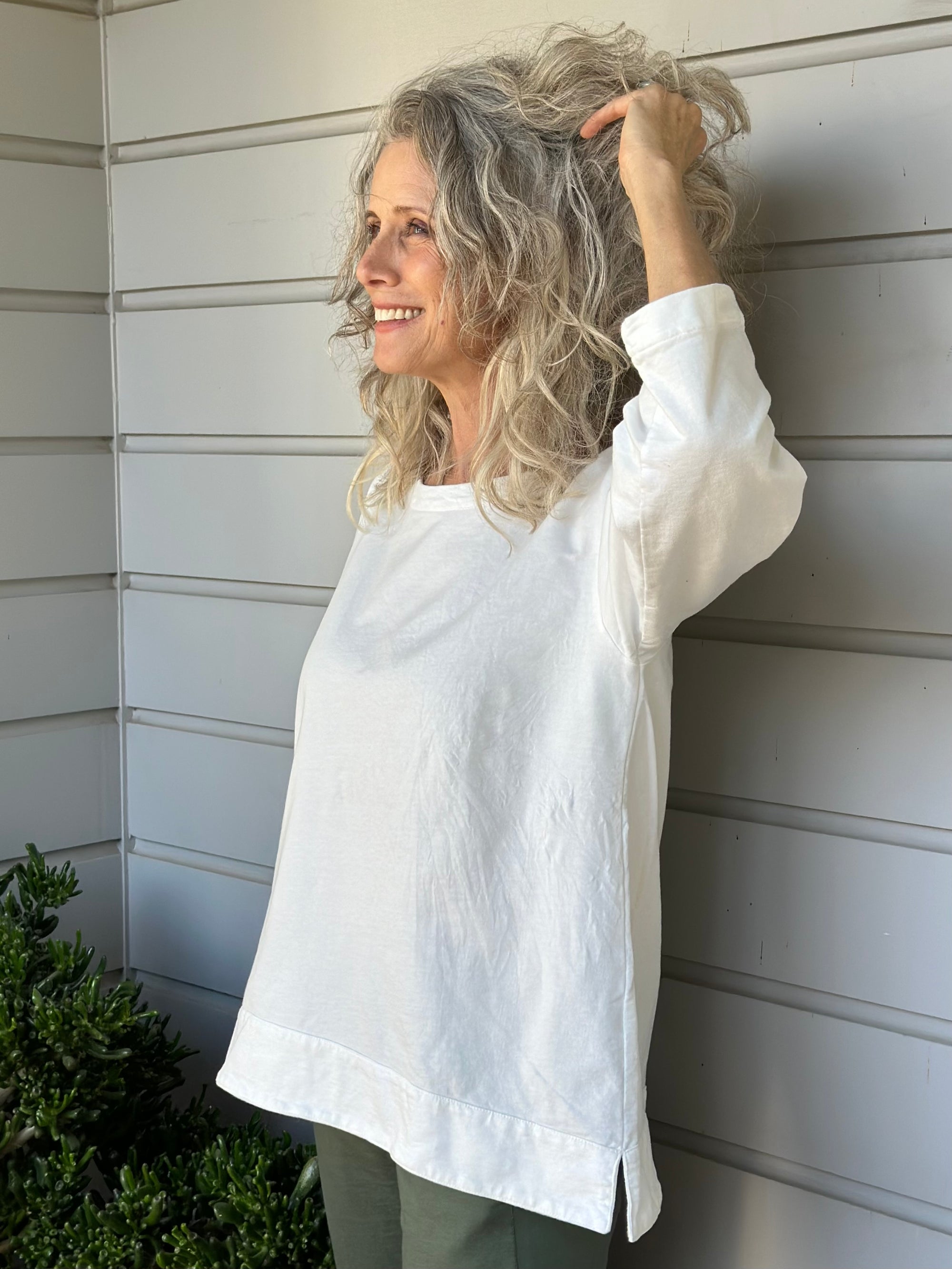 april top - winter white knit Apparel