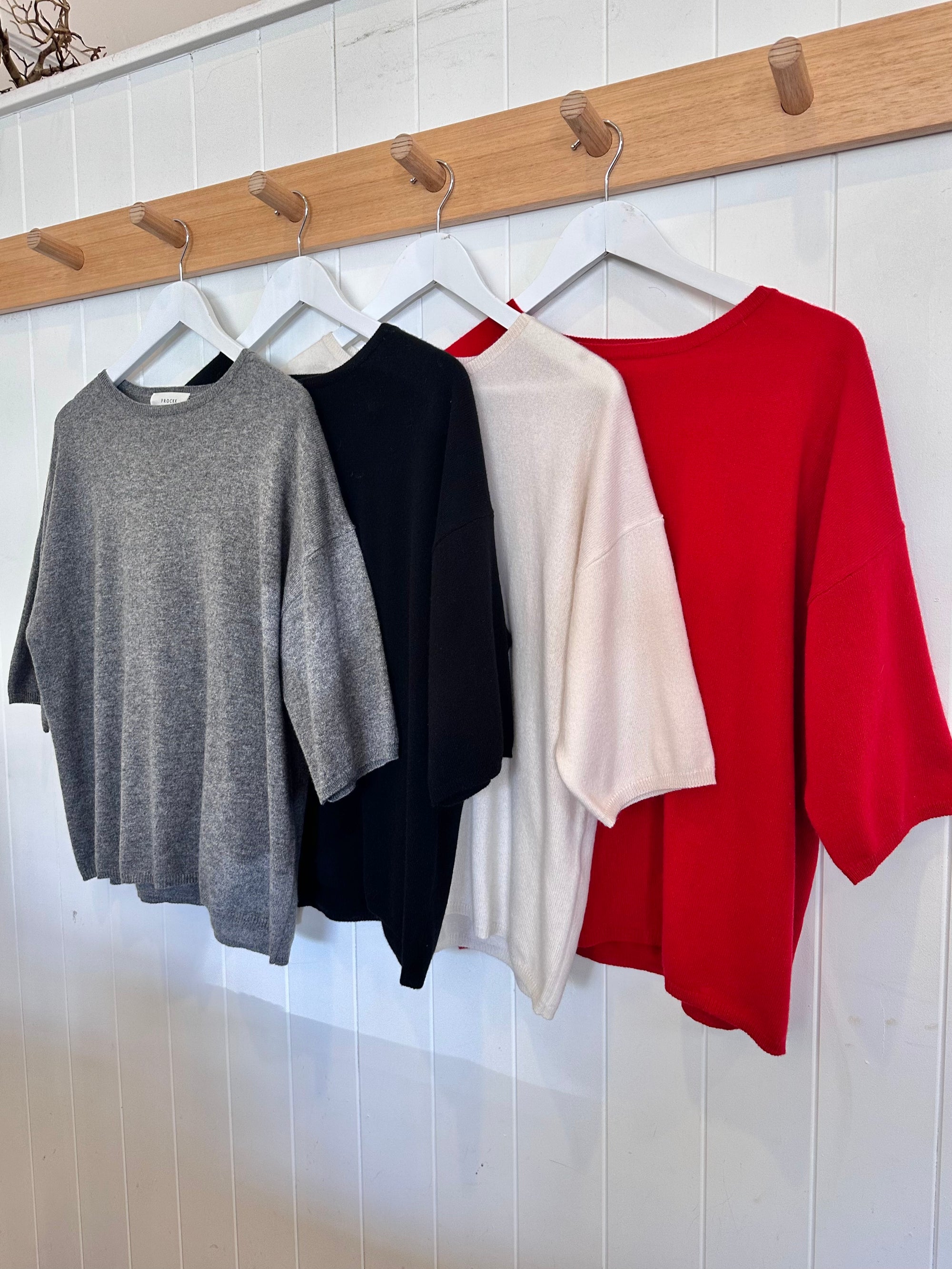 alexia cashmere top-slate grey General